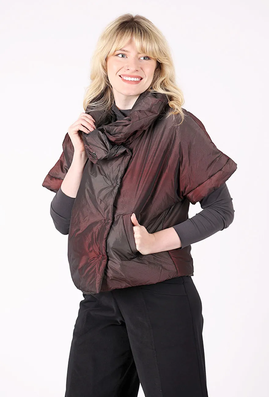 Neo survival worthy pieces Stela S/S Funnel Puffer Jacket, Mulberry