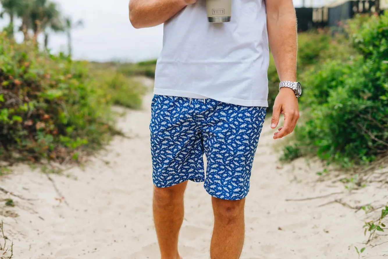 New Arrival Grand Slam: Swim Trunks - Mid-Blue
