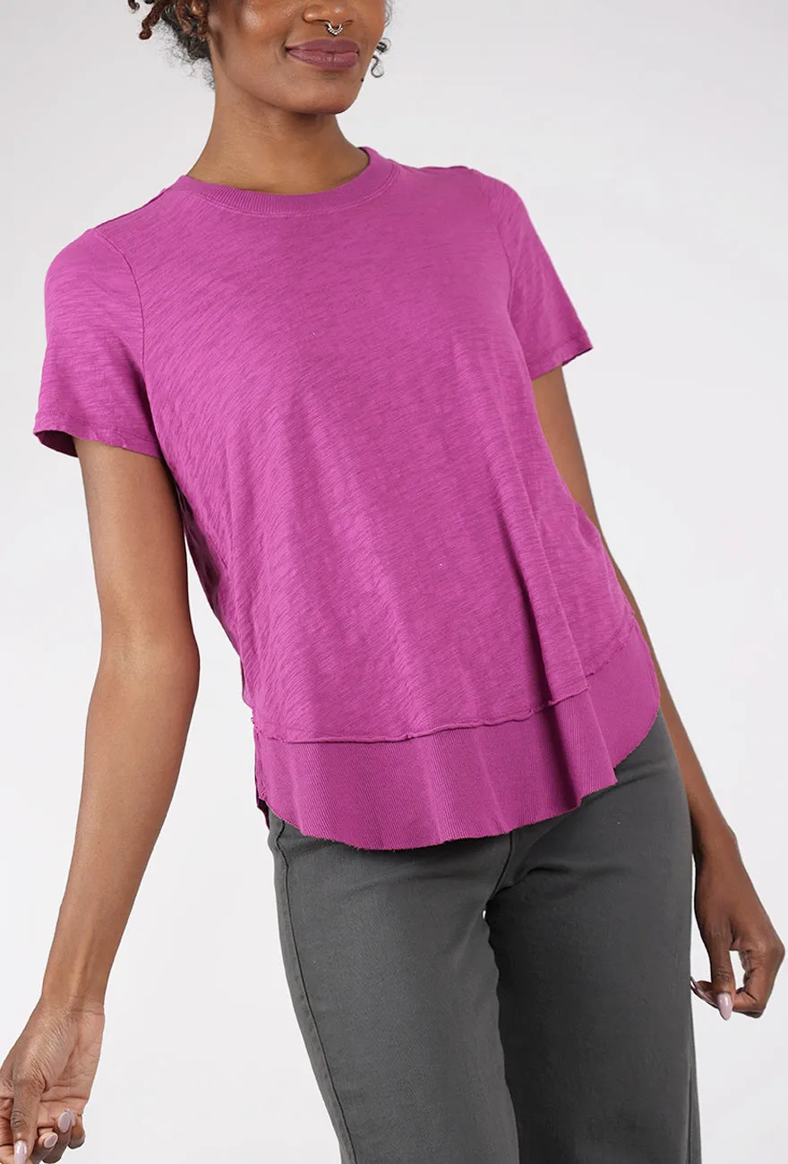 New arrivals and exciting Rib Detail Swing Tee, Violet