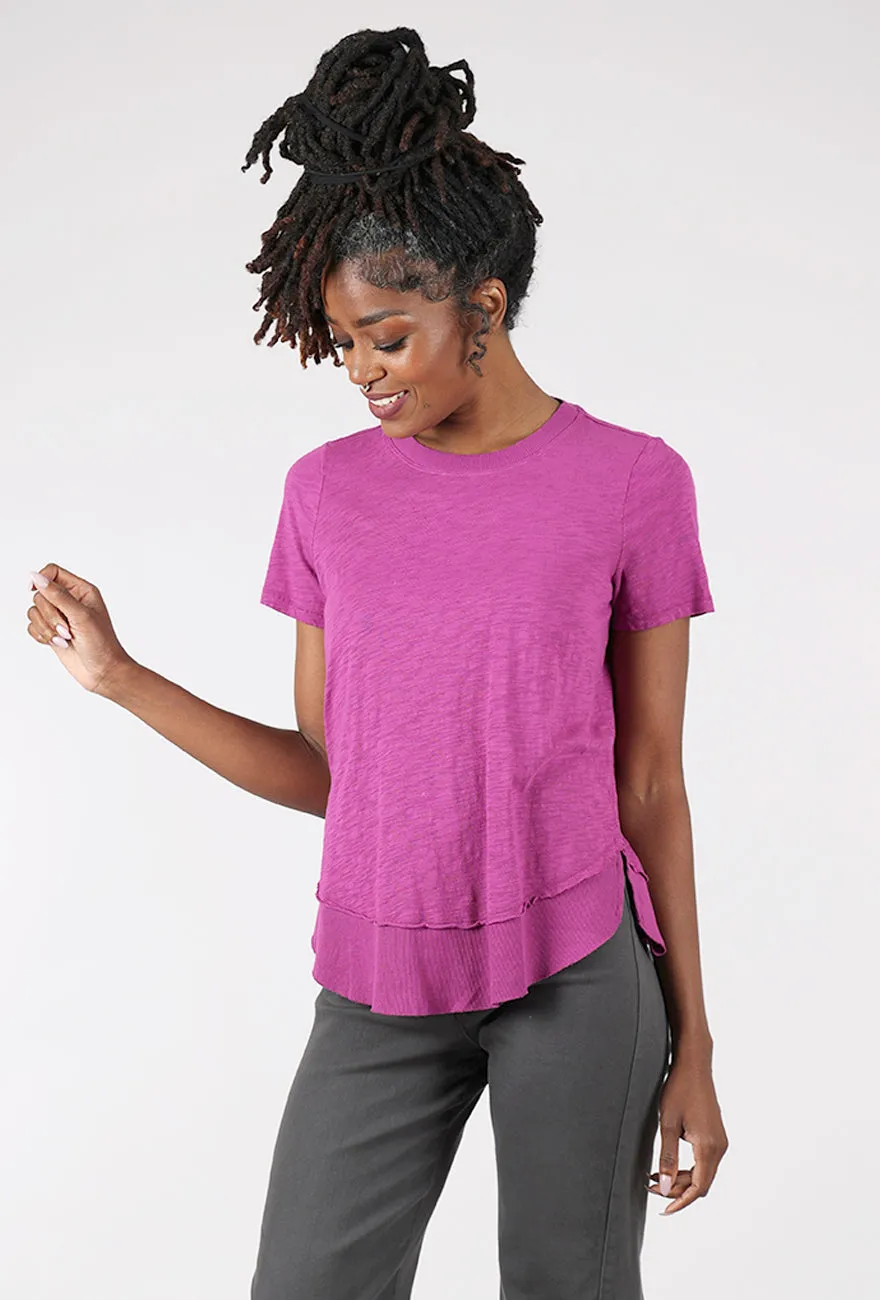 New arrivals and exciting Rib Detail Swing Tee, Violet