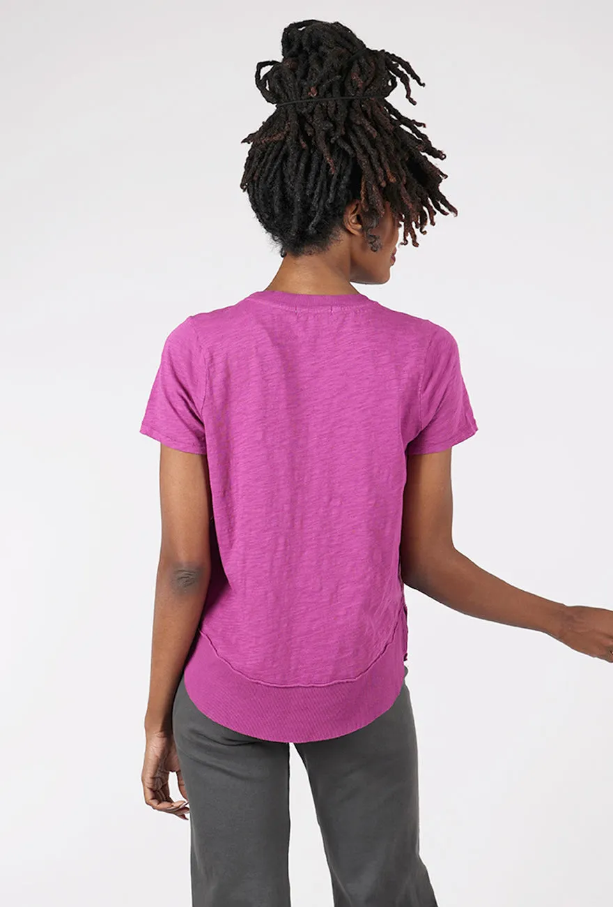 New arrivals and exciting Rib Detail Swing Tee, Violet