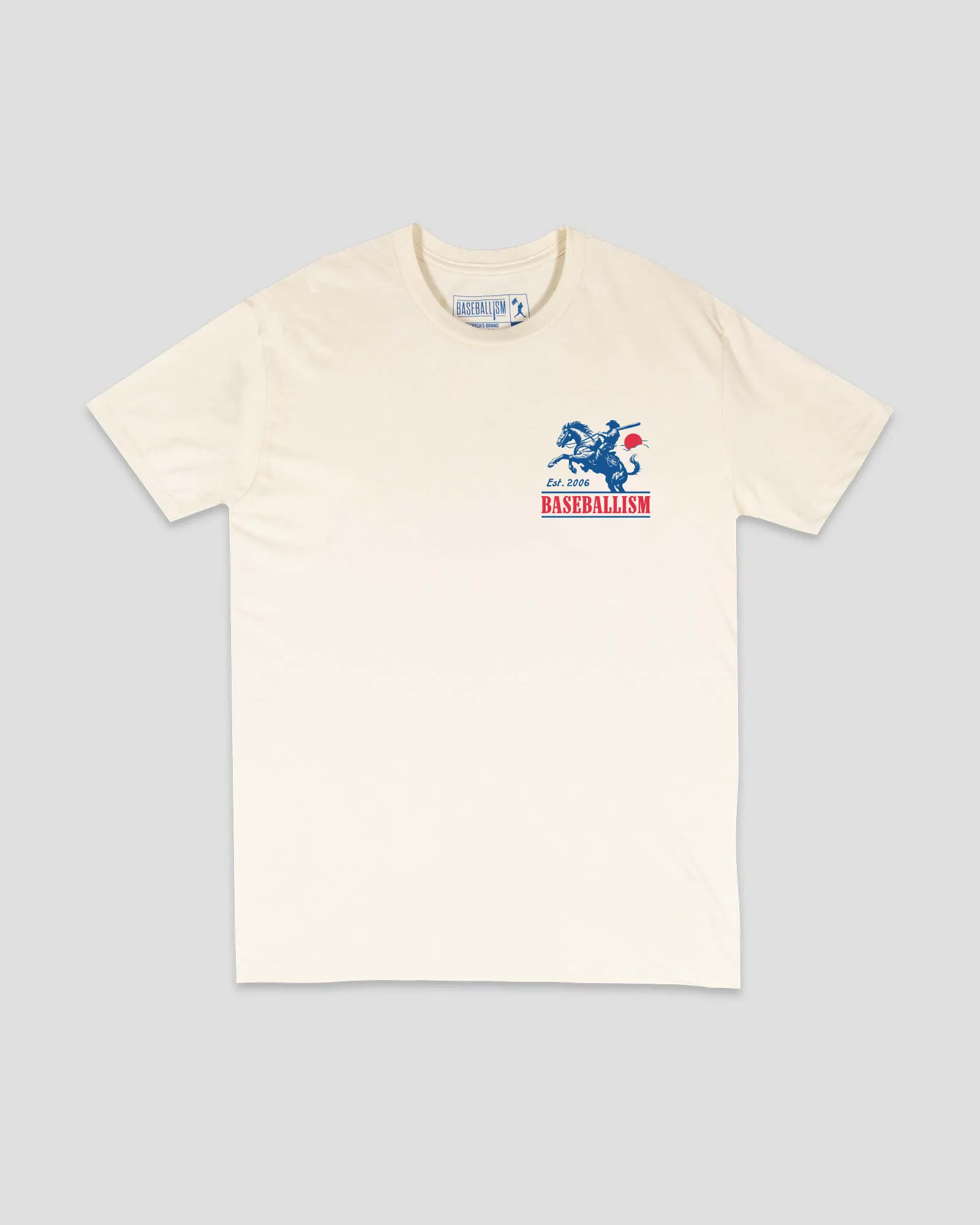 night - visible Baseball Y'all T-Shirt - Cream