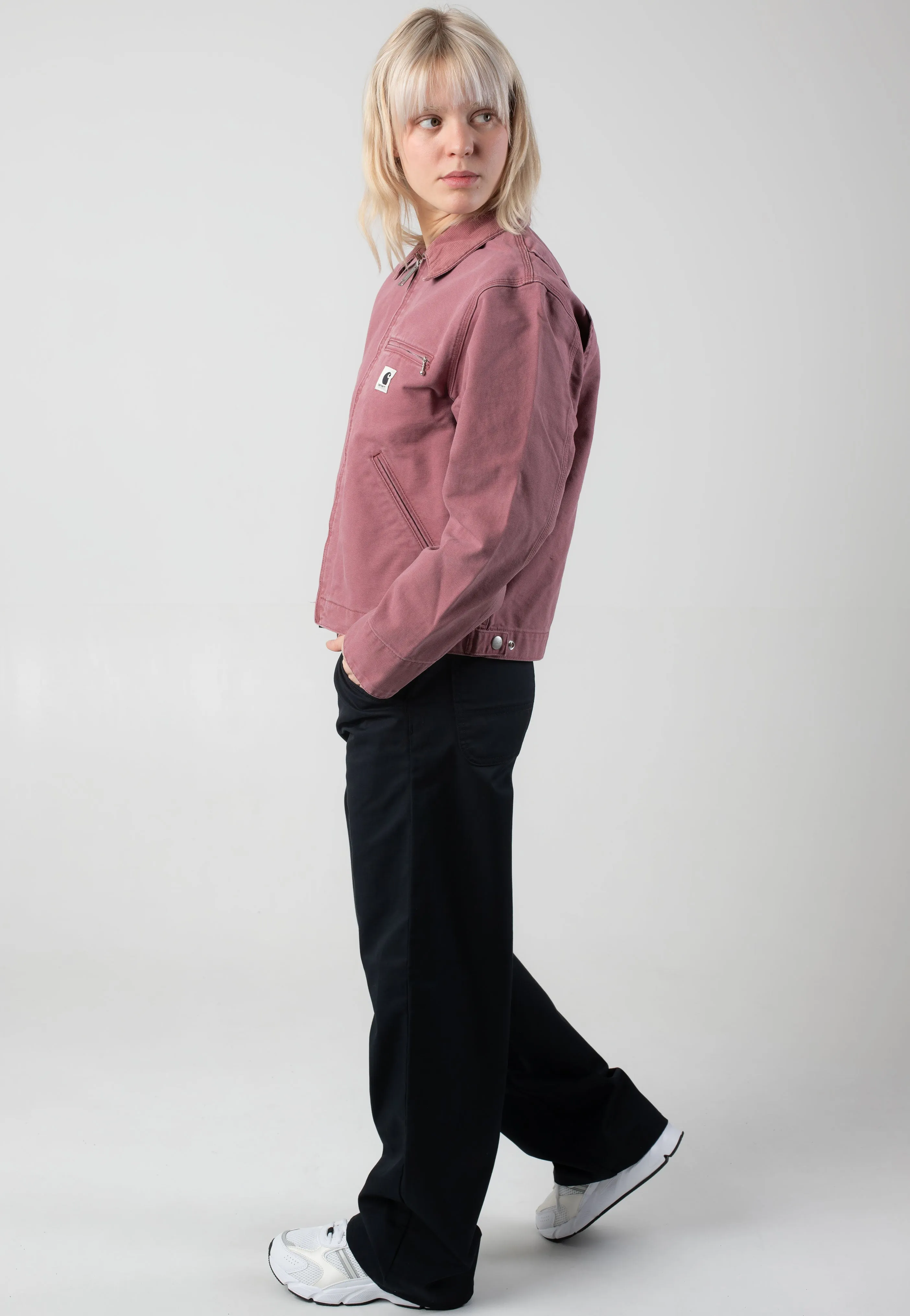 night - visible Carhartt WIP - W' Og Detroit Stone Canvas Dusky Pink/Dusky Pink - Jacket