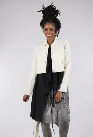 Nissa Denim Jacket, Cream Heat Guard Reused Cloth