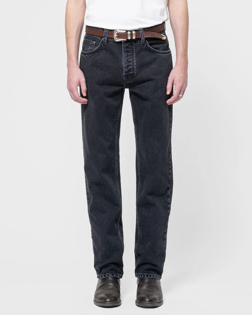 Nudie Rad Rufus Regular Straight Mens Jeans - Black Vintage | Nudie Jeans Jeans | JEANSTORE