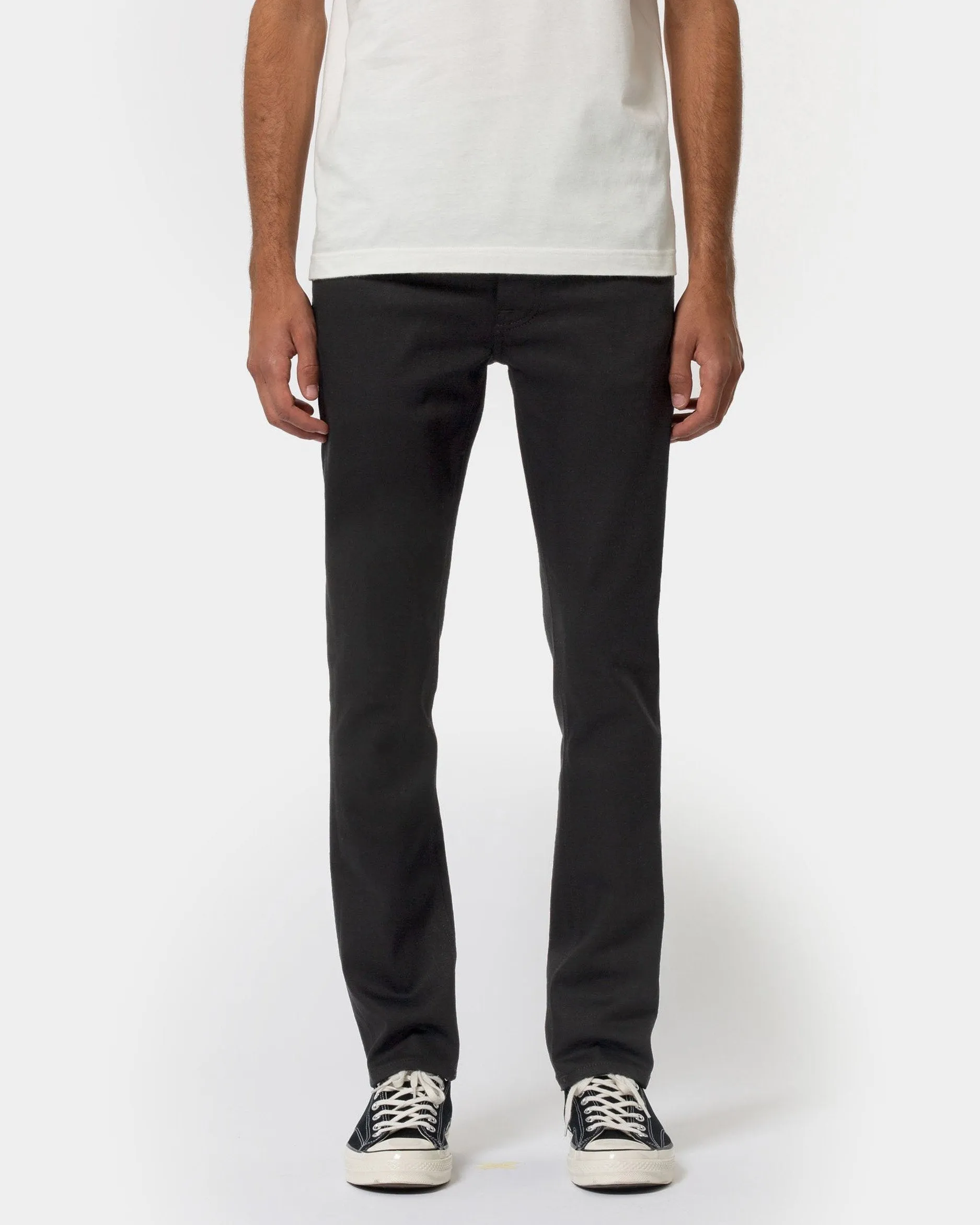 Nudie Grim Tim Slim Straight Mens Jeans - Dry Everblack | Nudie Jeans Jeans | JEANSTORE