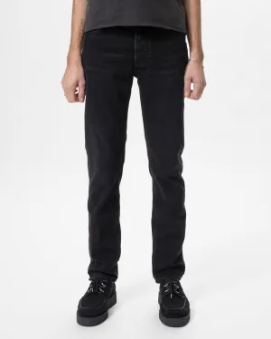 Nudie Solid Ollie Slim Fit Mens Jeans - Black Steel | Nudie Jeans Jeans | JEANSTORE