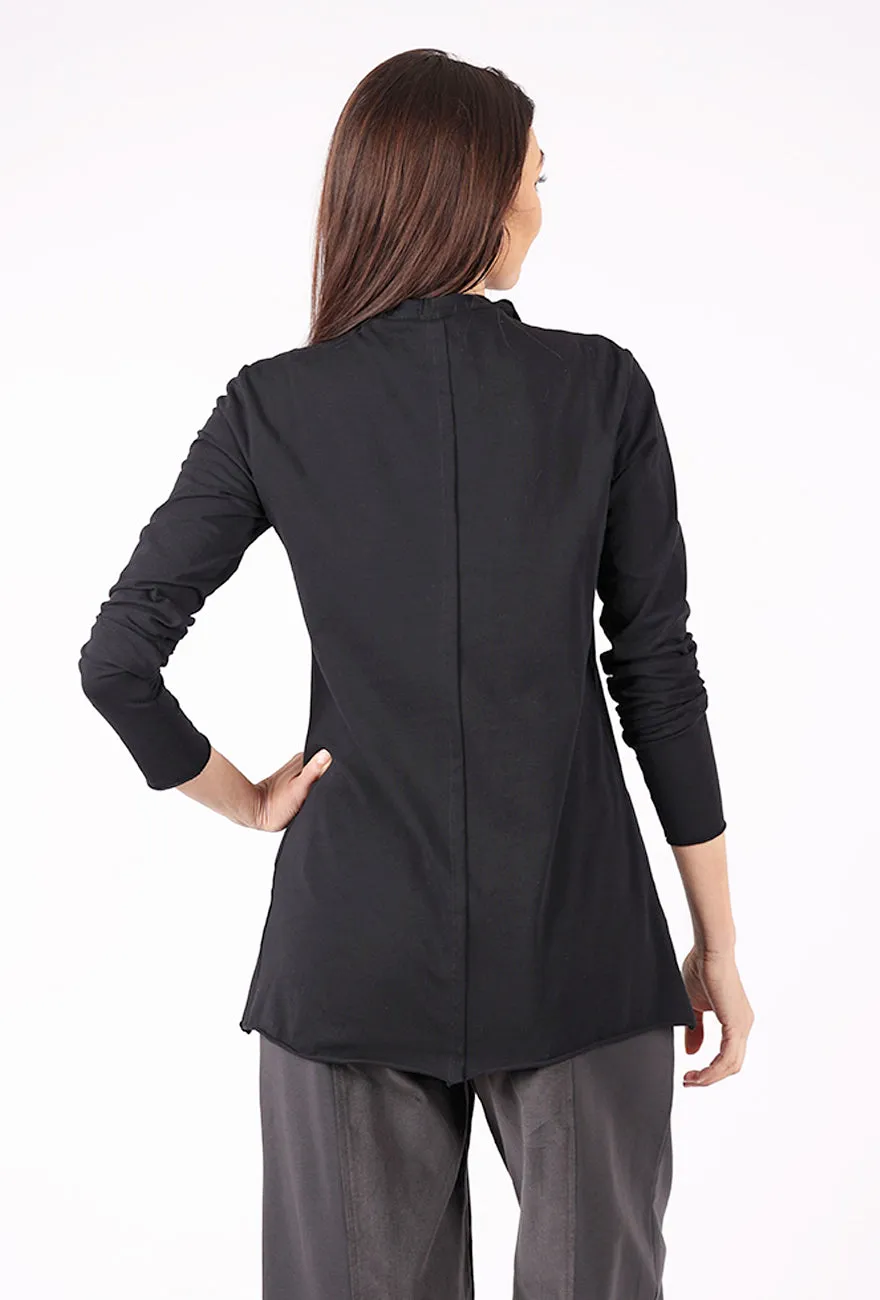 NYX Pieced Tneck, Black soft fit