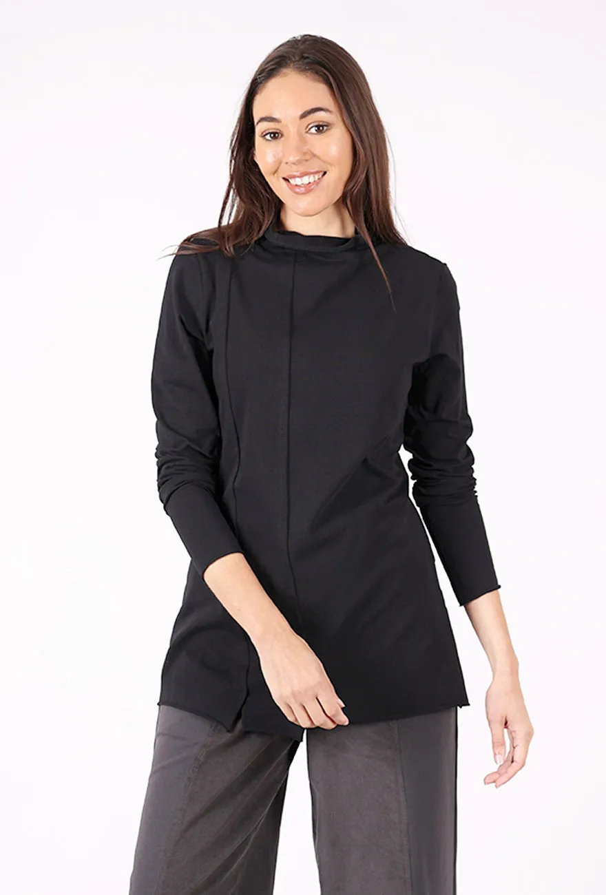 NYX Pieced Tneck, Black soft fit