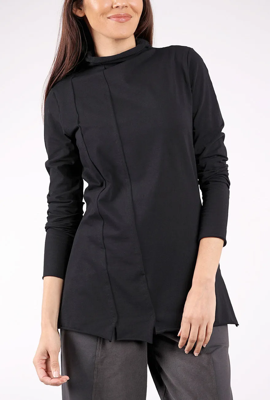 NYX Pieced Tneck, Black soft fit
