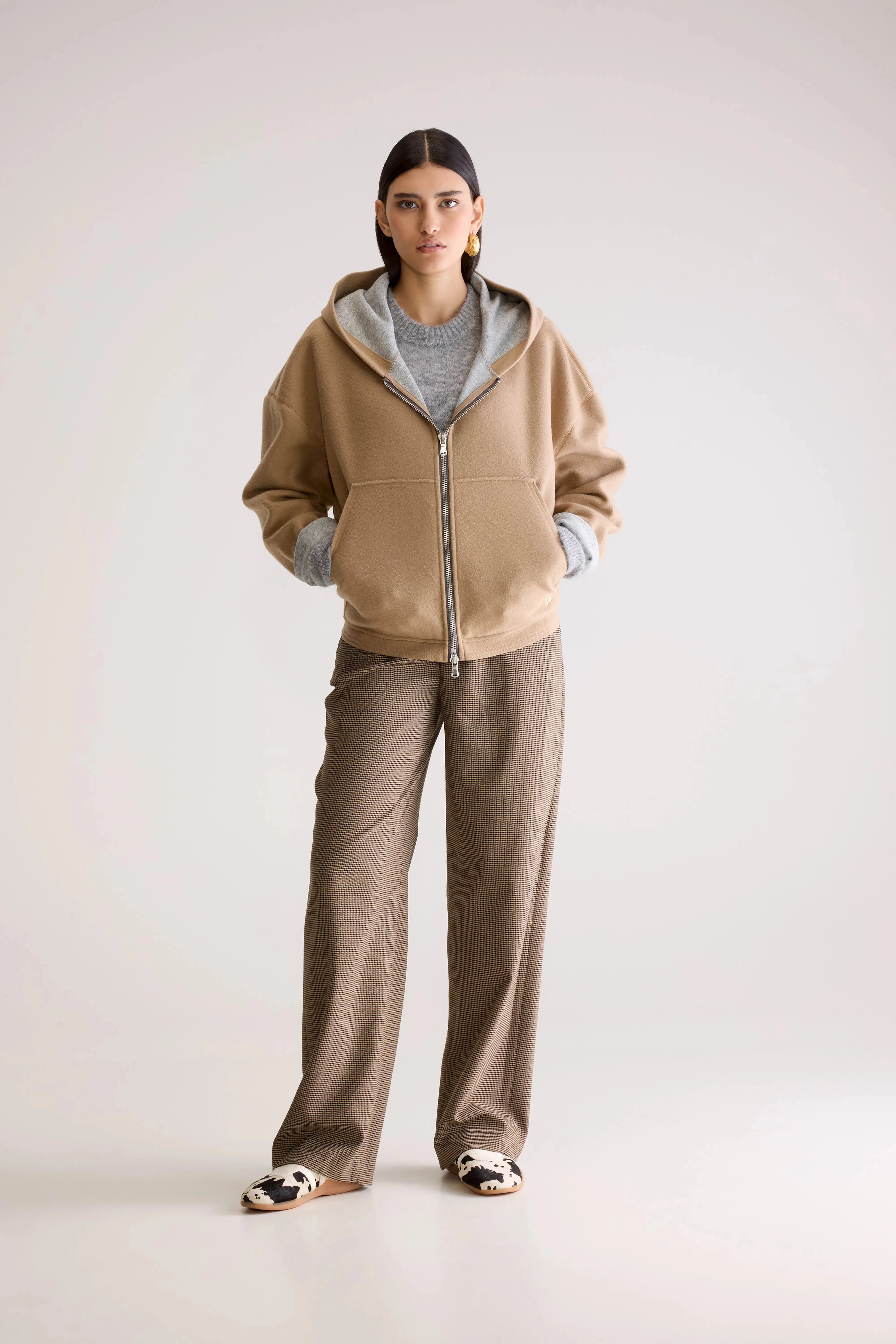 Office Appropriate Fannel hooded sweatshirt (252 / W / SOIL)