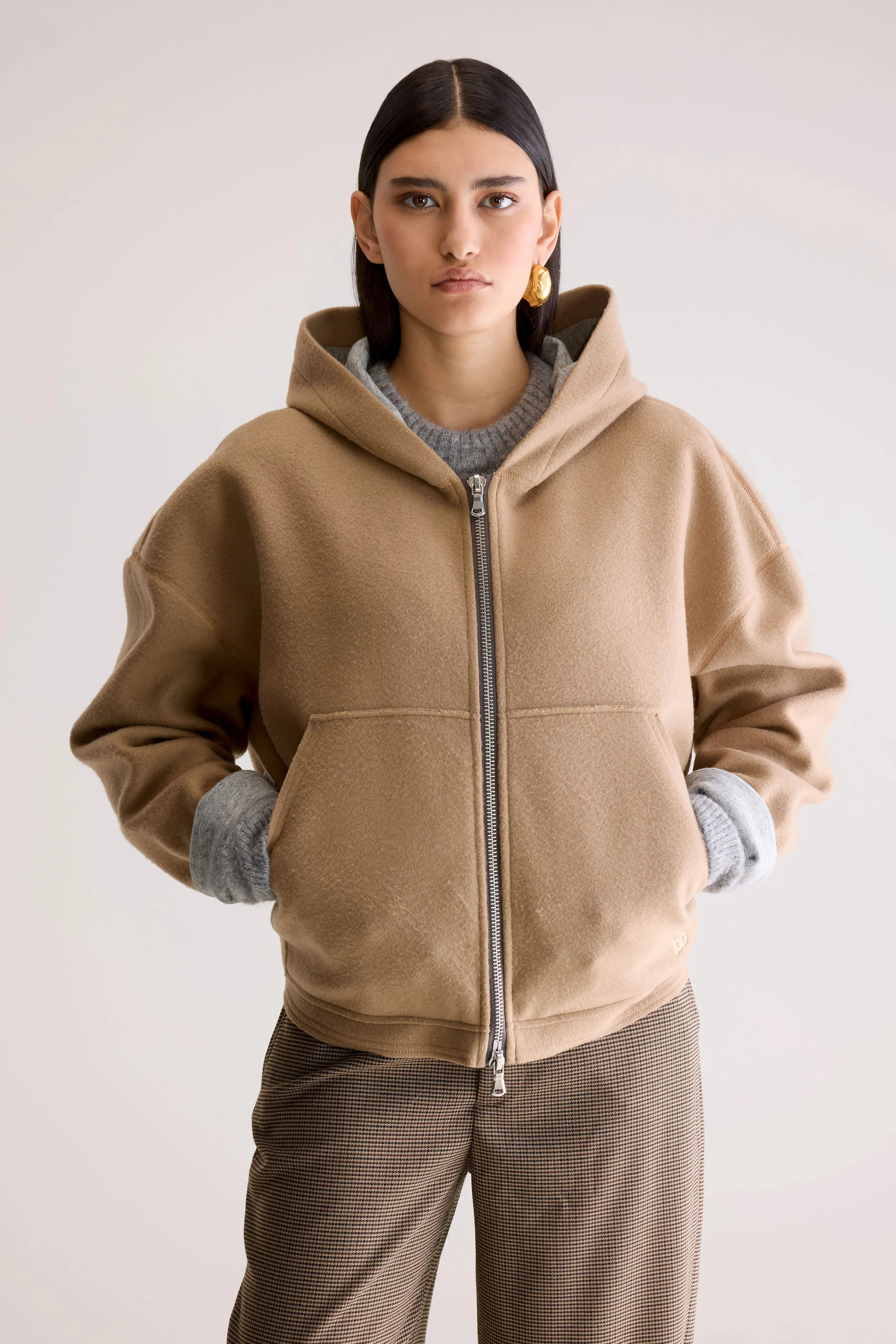 Office Appropriate Fannel hooded sweatshirt (252 / W / SOIL)