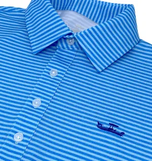 Slim Tailored Skiff Dogs: Slack Tide Polo - Blues