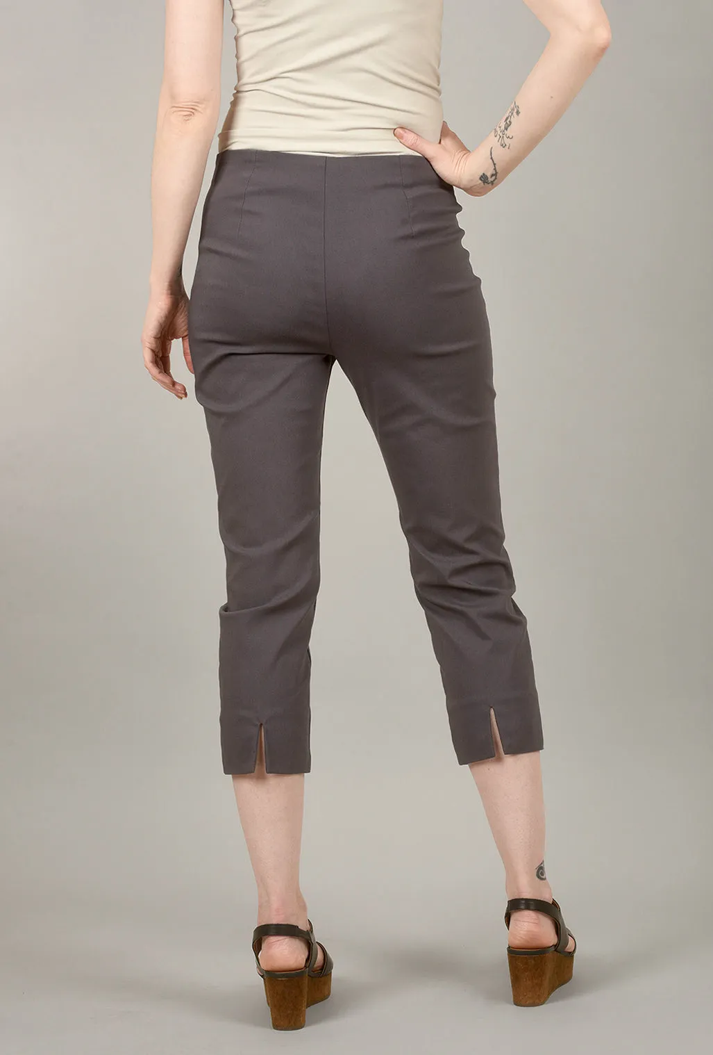 Office Style Mindy Cropped Pant, Dark Gray