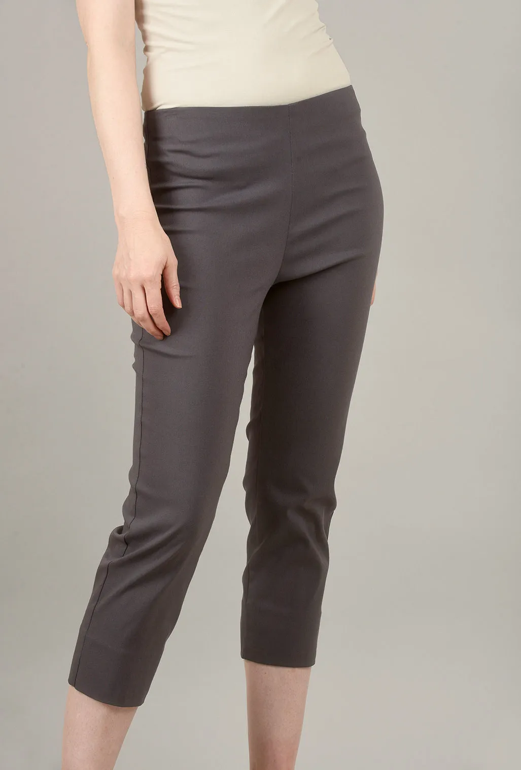 Office Style Mindy Cropped Pant, Dark Gray