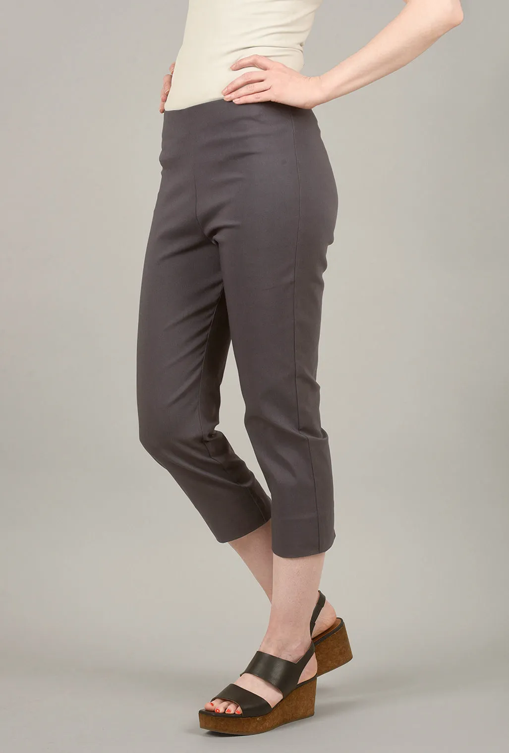 Office Style Mindy Cropped Pant, Dark Gray