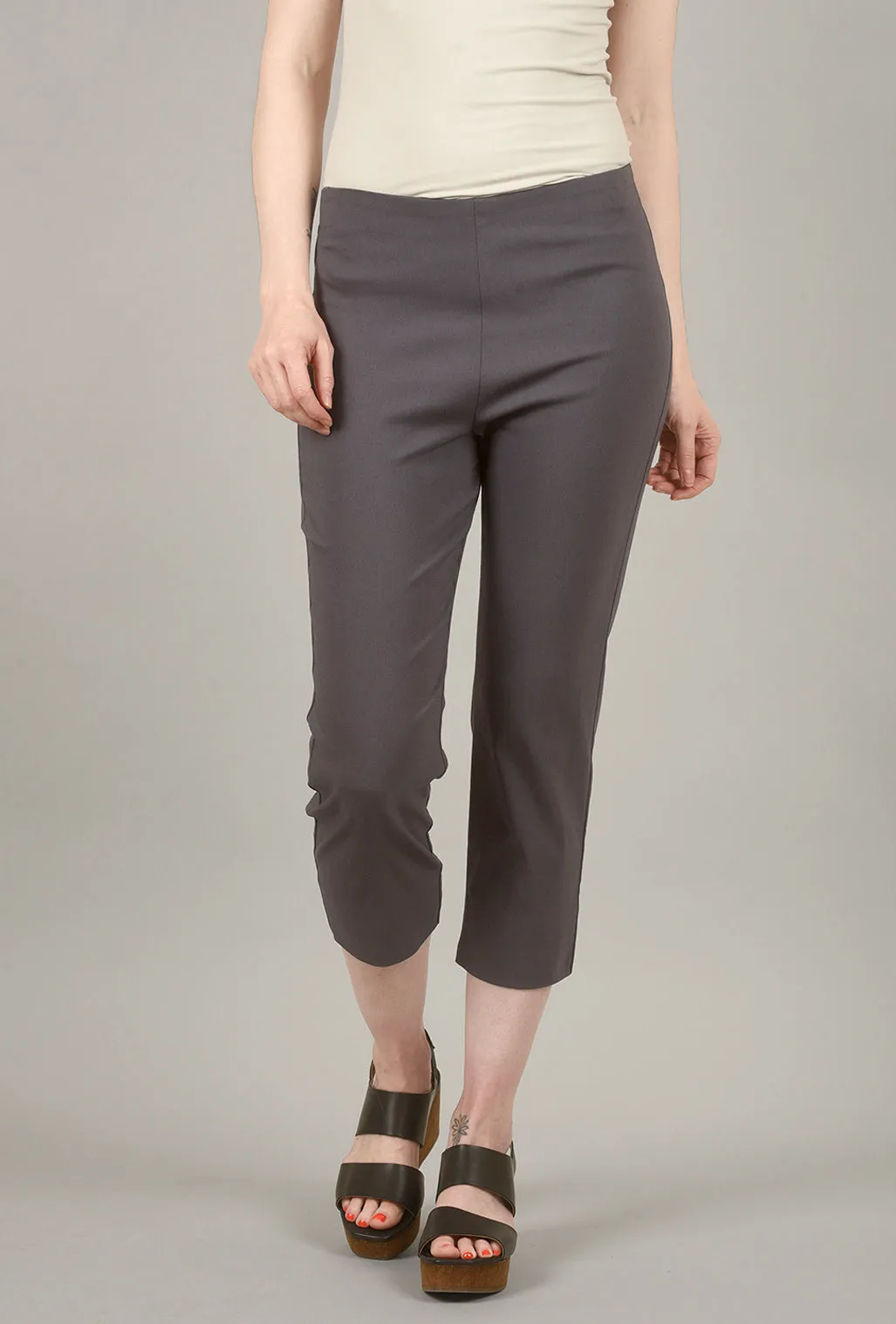 Mindy Cropped Pant, Dark Gray Fashion-Forward Minimal Edge
