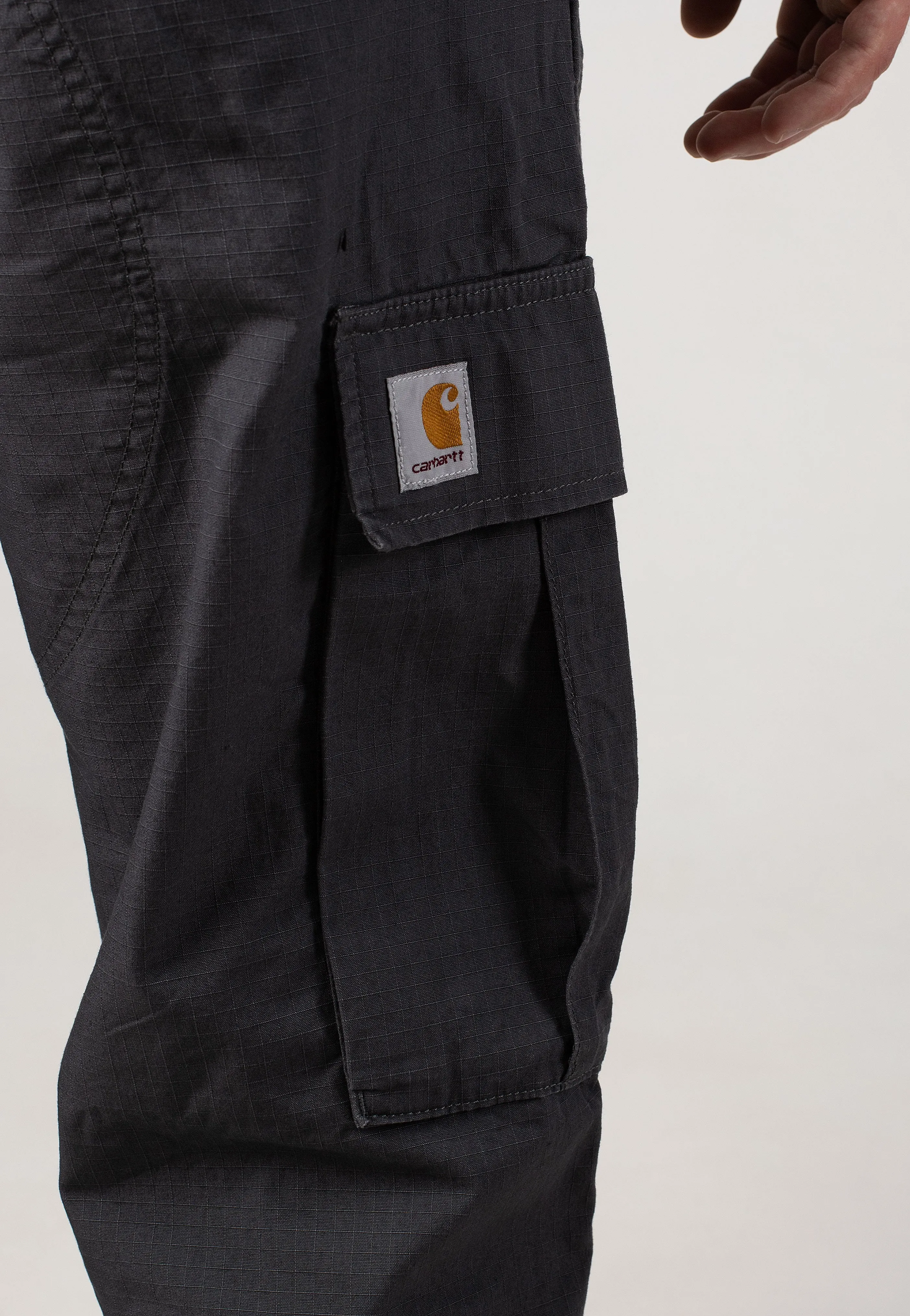 Office Wear Carhartt WIP - Regular Cargo Rinsed Graphite - Pants