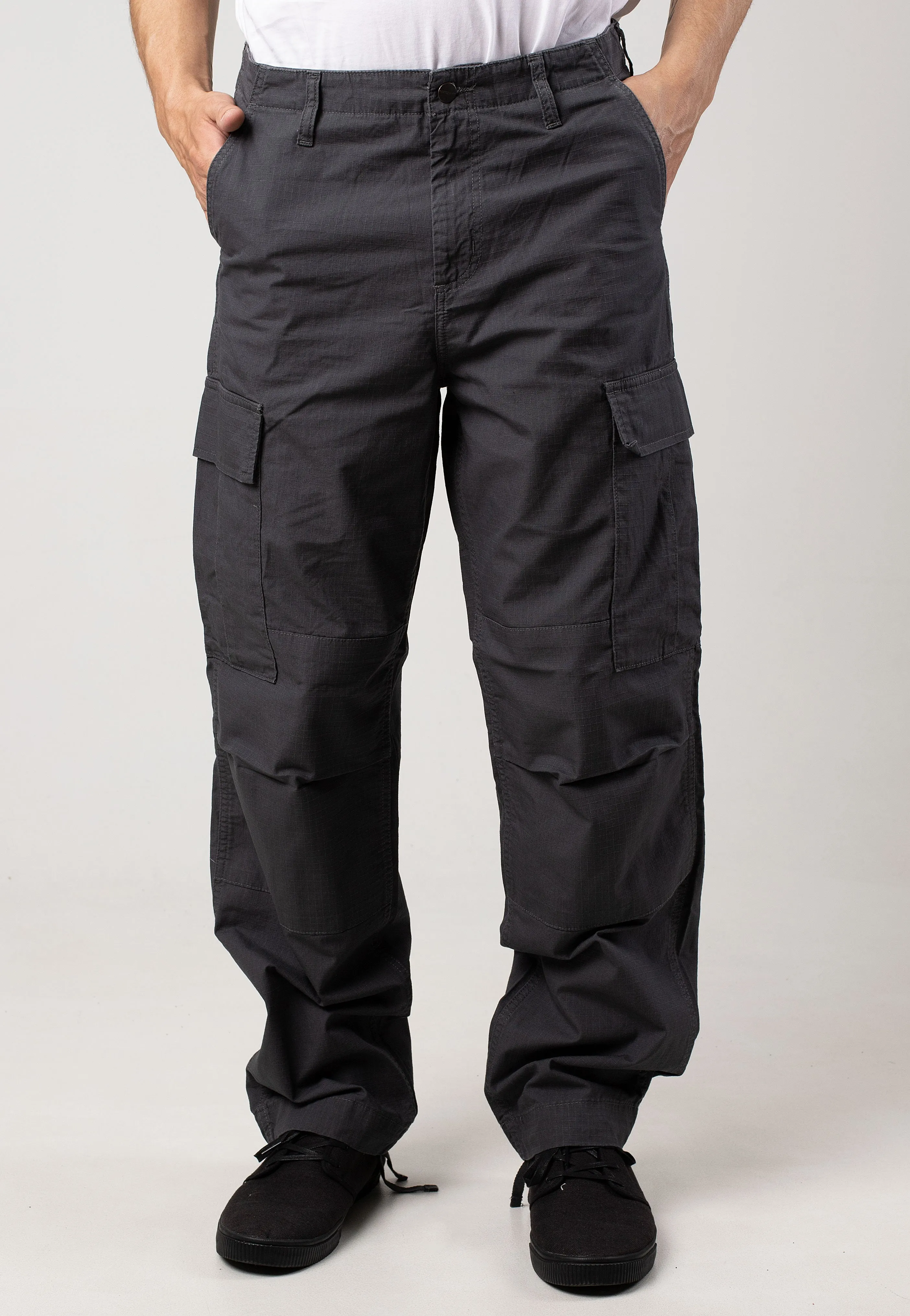 Carhartt WIP - Regular Cargo Rinsed Graphite - Pants Soft Support