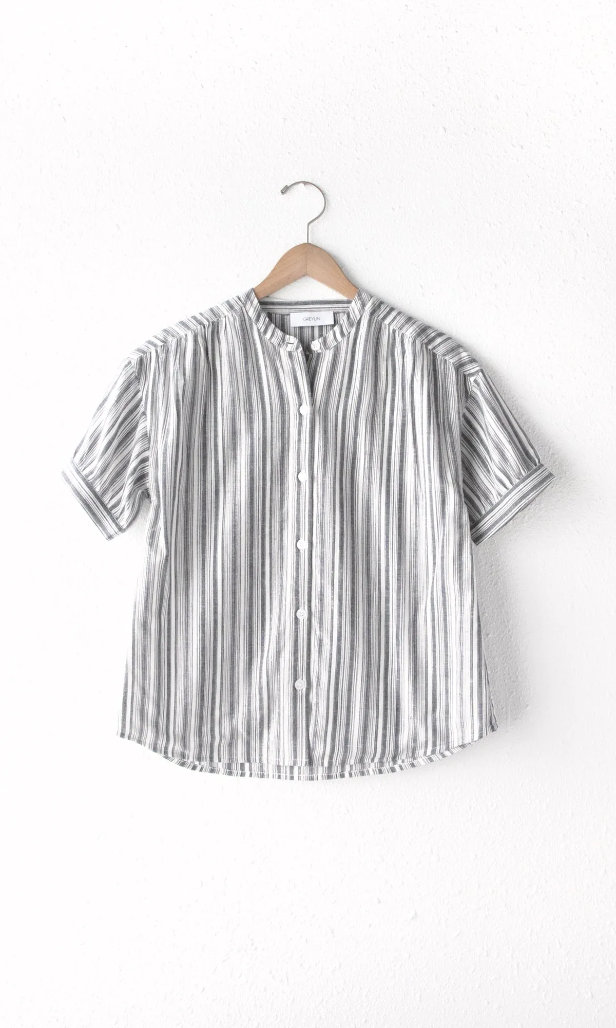 Olana Stripe Lurex Boxy Top Effortless Look