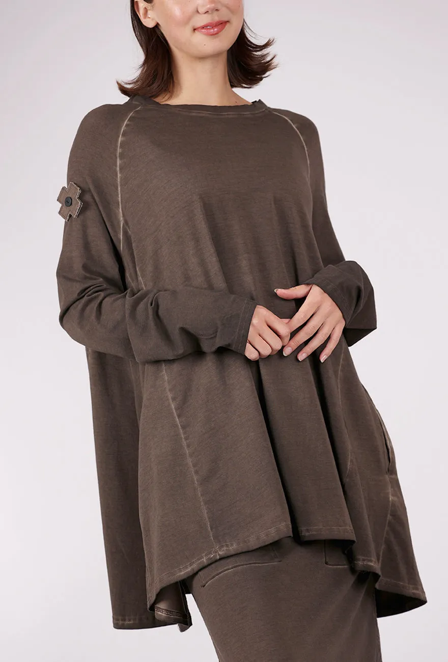 One Shirt, Garment Dye Chocolate Warm Style