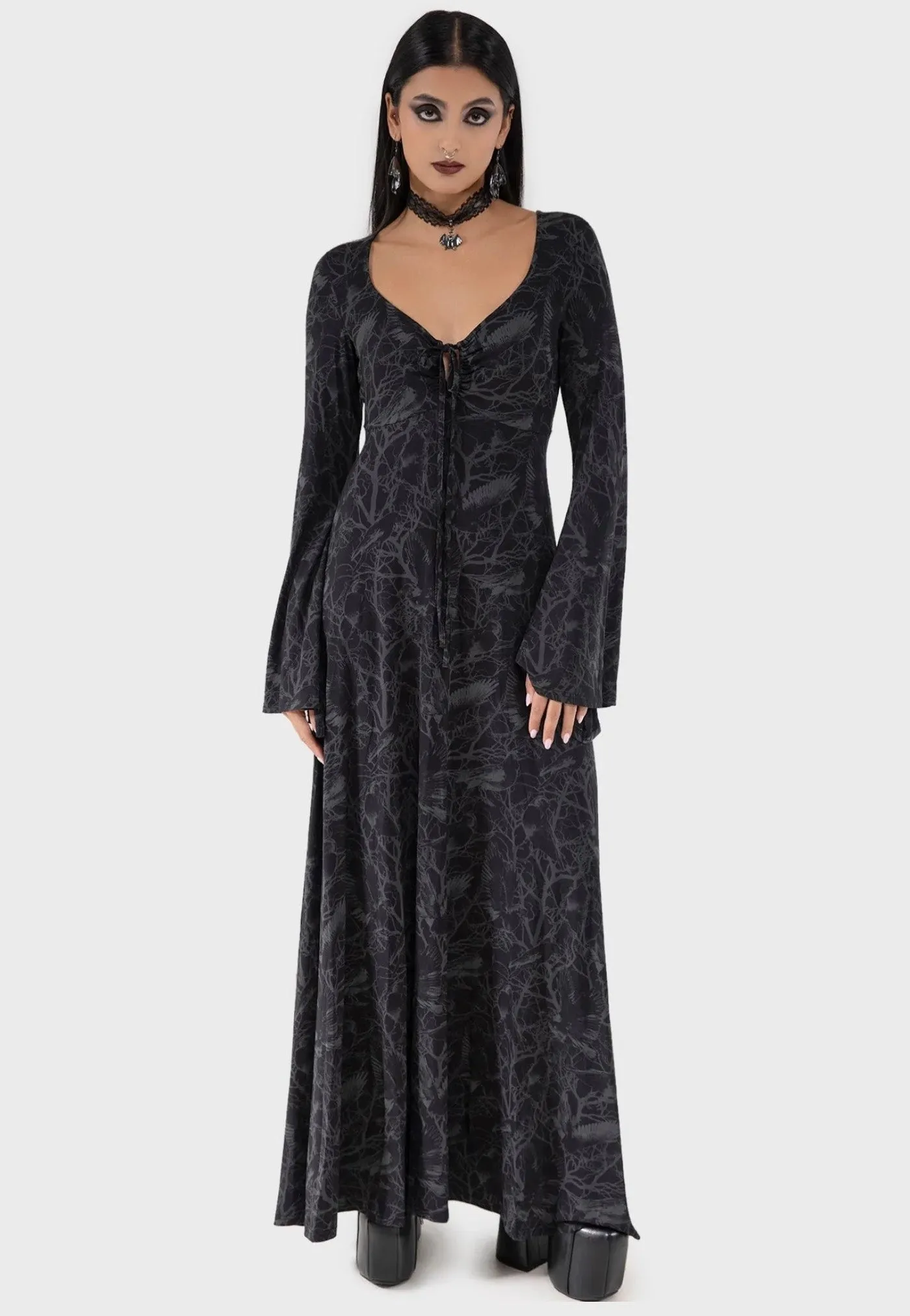 Organza Sheer Killstar - Raven Shade - Dress