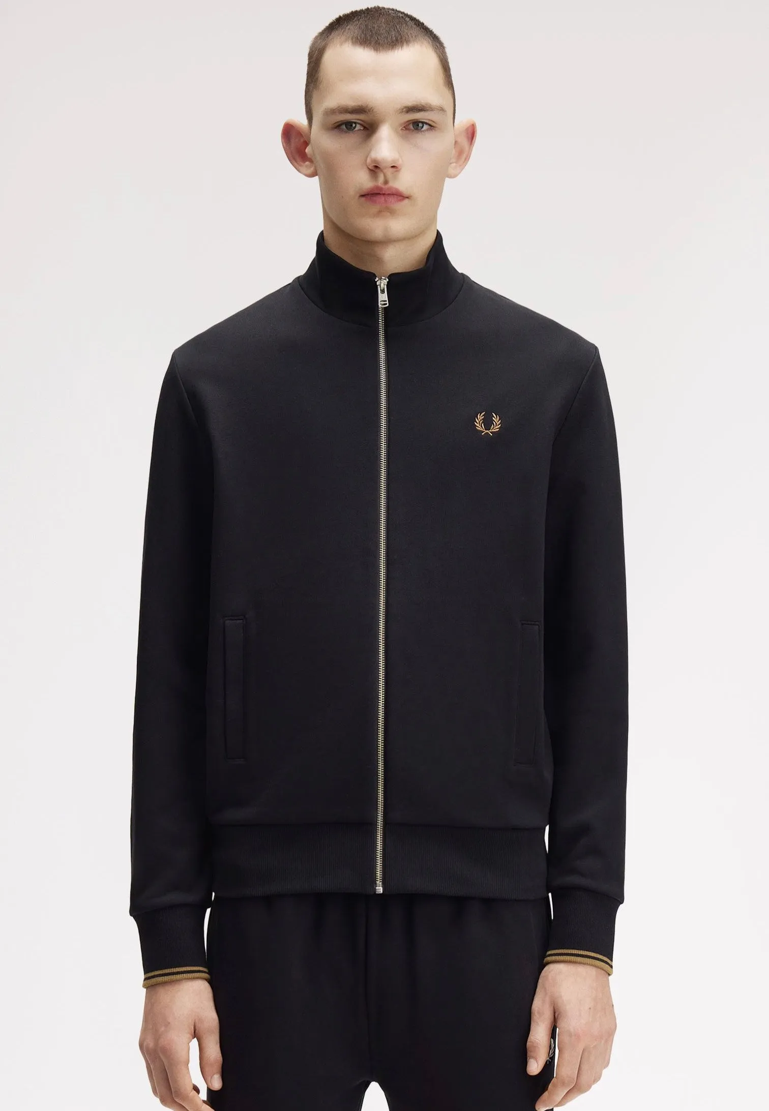 Outdoor Style Fred Perry - Zip Through Black - Track Jacket