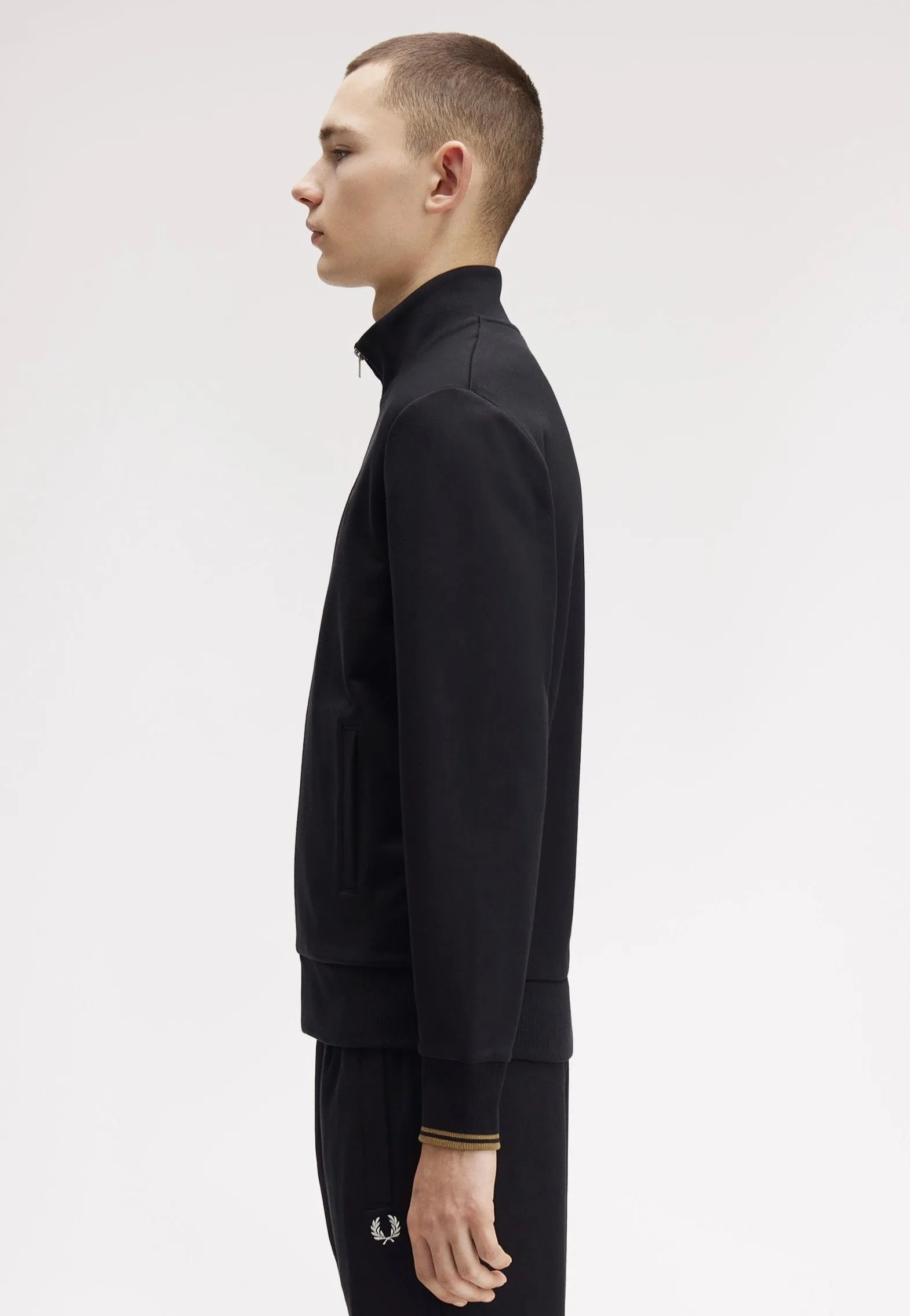 Outdoor Style Fred Perry - Zip Through Black - Track Jacket