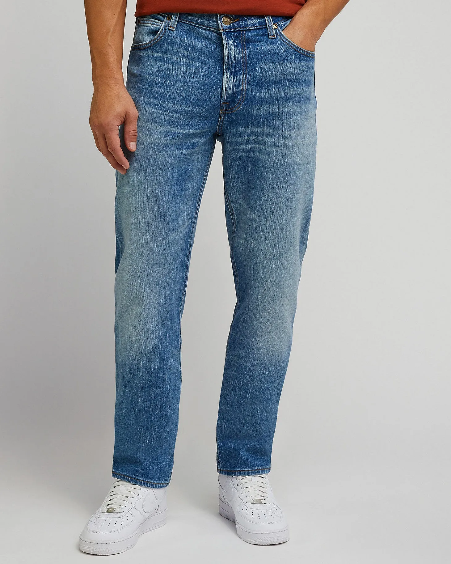 Outfit Basic Lee West Relaxed Straight Mens Jeans - Vintage Wear