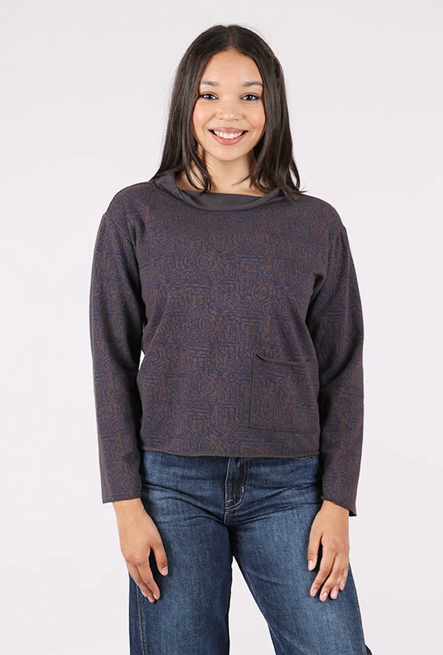 Overdye Rollneck Top, Graphite Trendy Knit