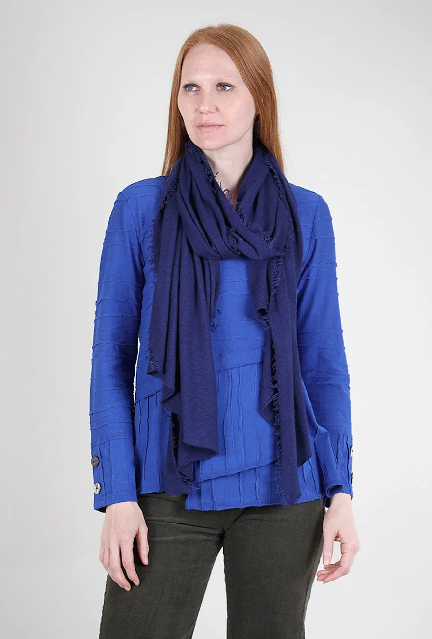 Stylish chunky knit Love Cashmere Scarf, Blueberry