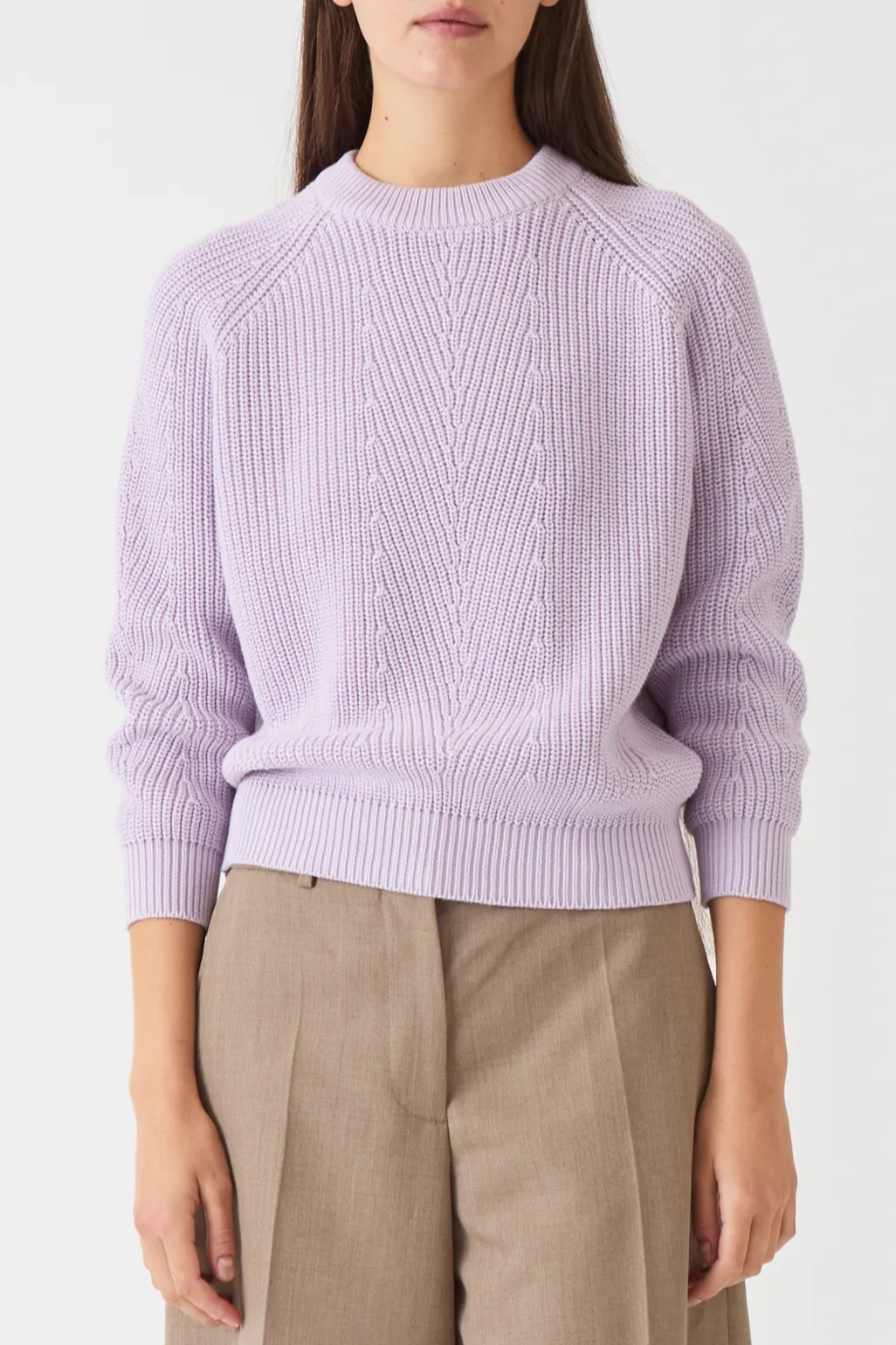 Pale Lilac Chelsea Sweater Smart Edge