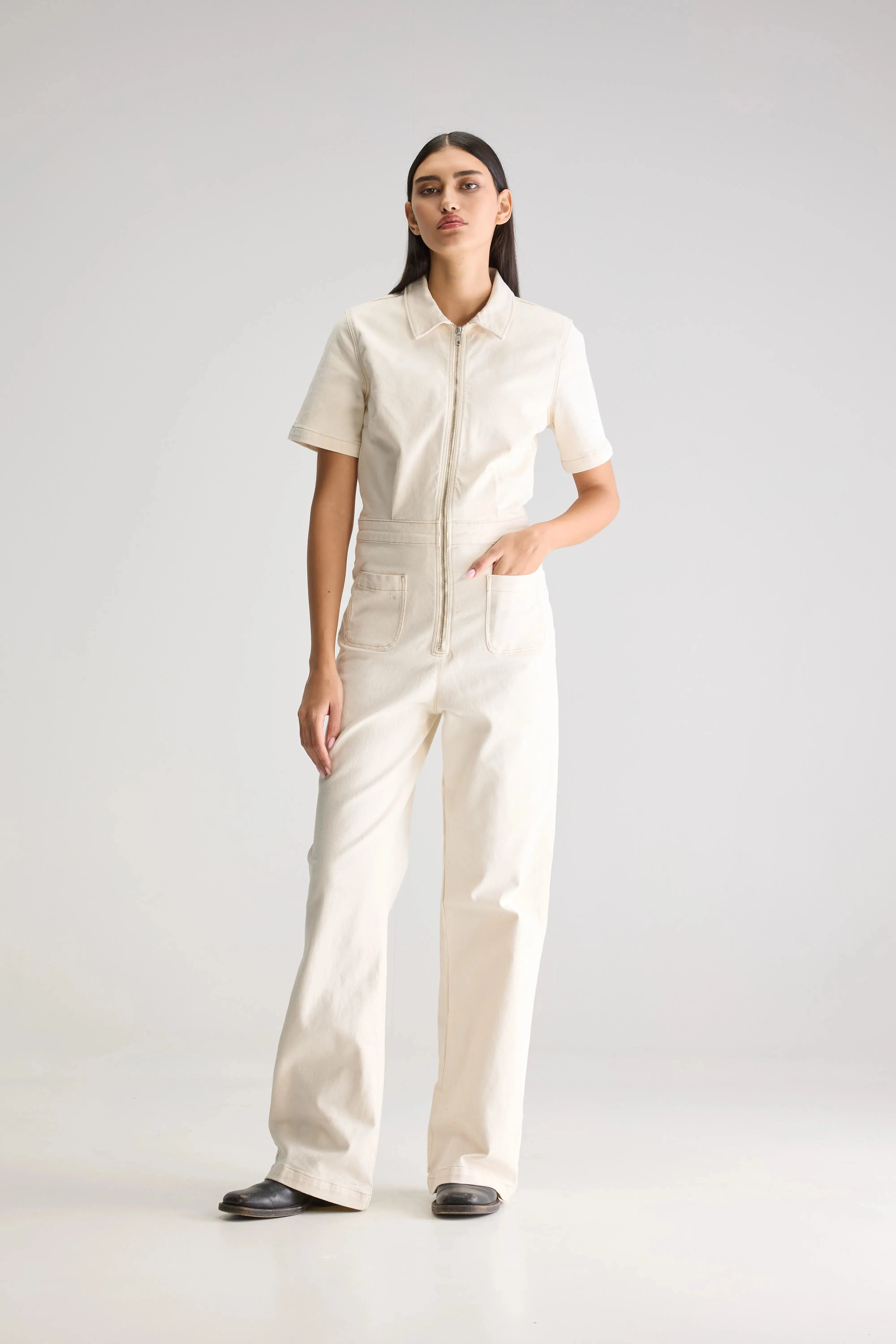 Pamelia denim jumpsuit (251 / W / NATURAL) Cool apparel
