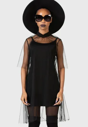 Balanced Shape Evening Event Killstar x Kihilist - Ravaged Spirit Mini Black - Dress