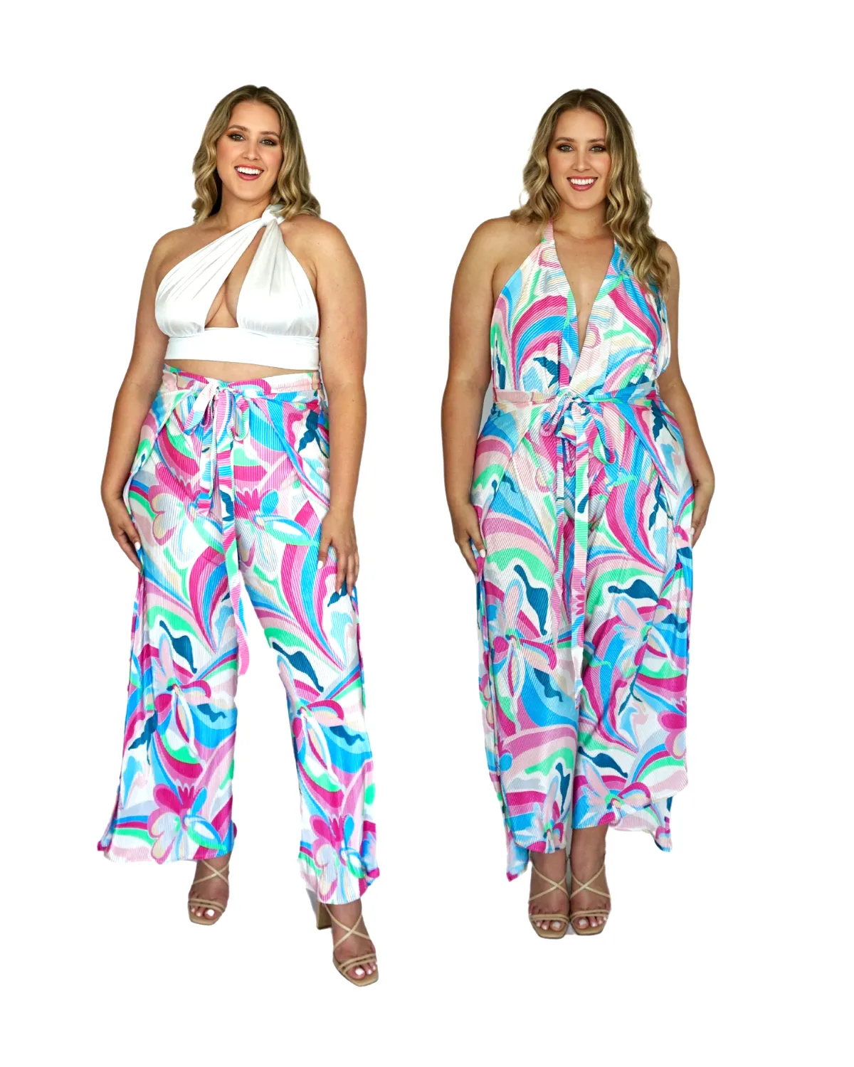 Riviera Print_model2 Des:Model is 59 and wears size L and US 14