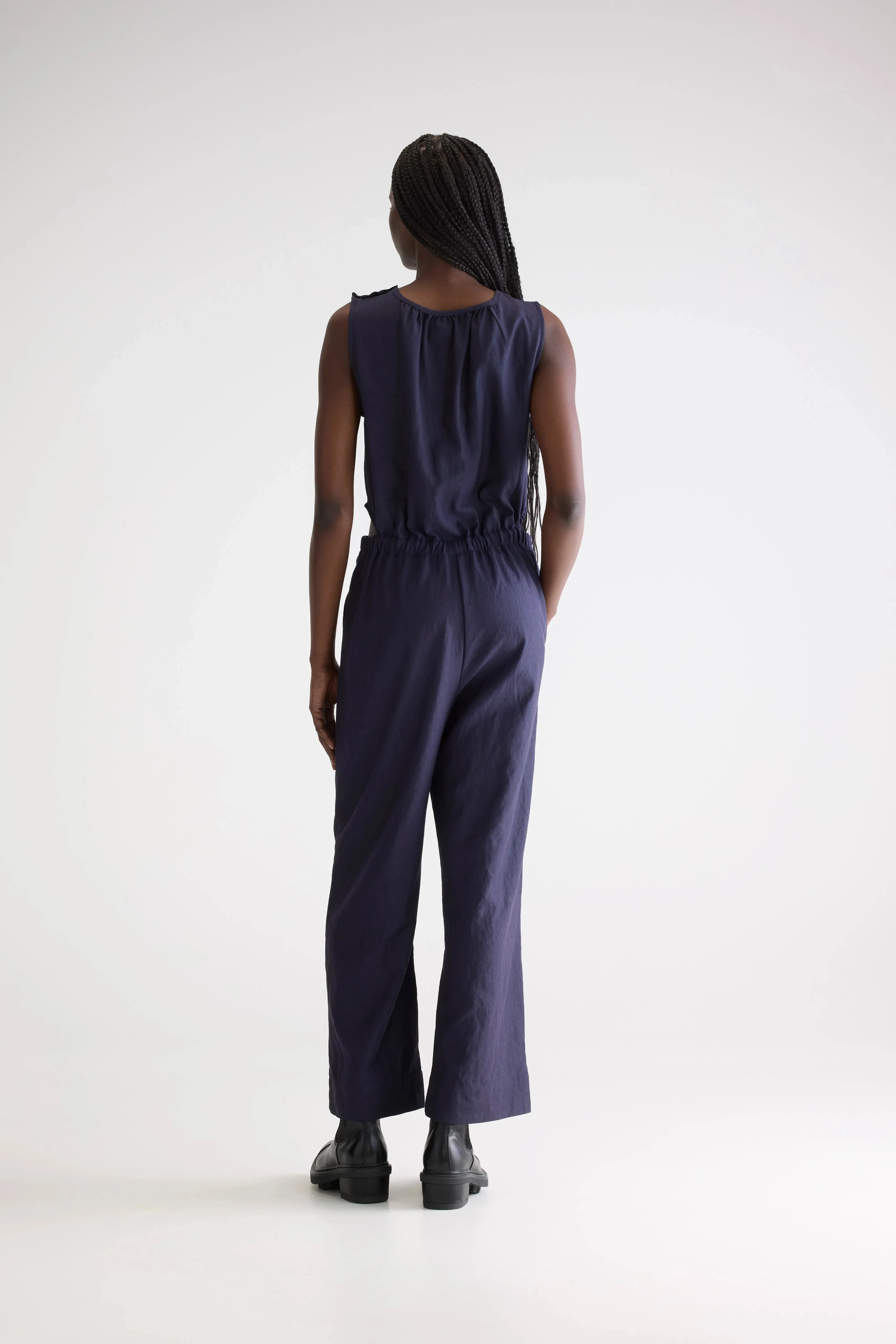 Papaye wide jumpsuit (251 / W / NAVY) Day-to-night fashion