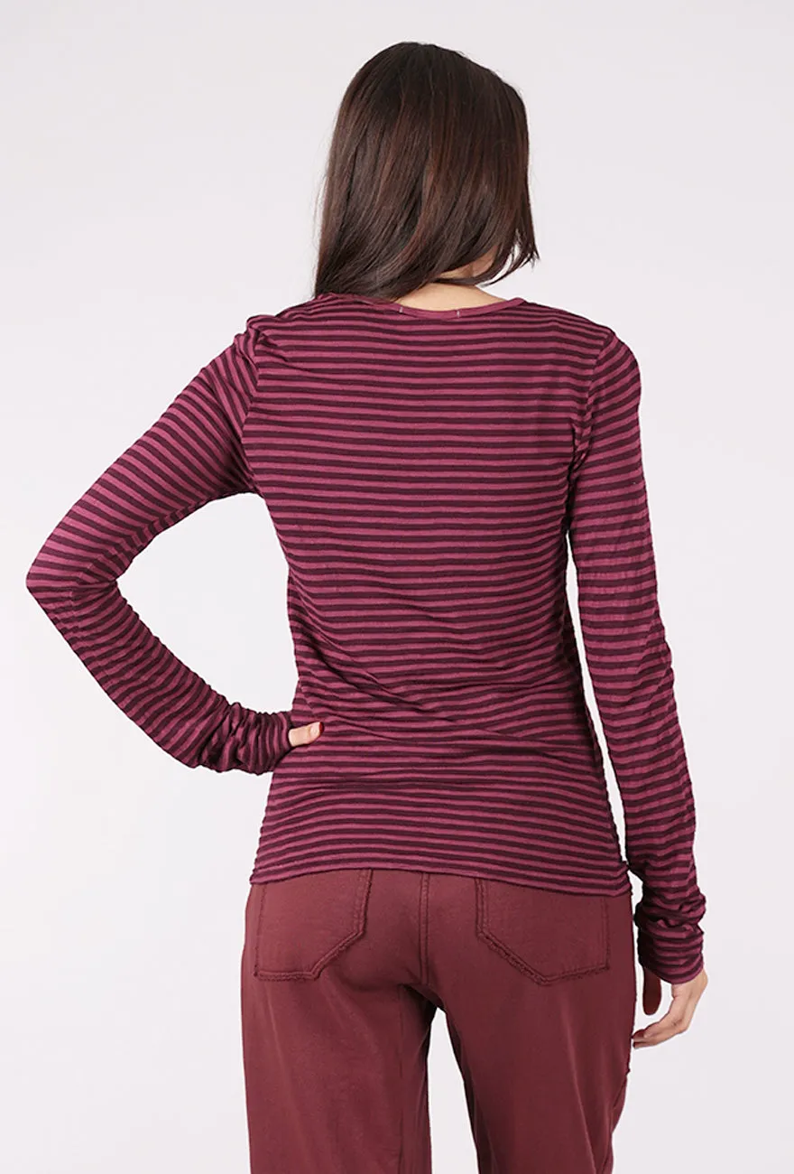 Parallel Lines Tee, Beet Stand - out feature