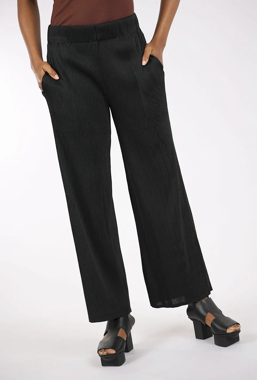 Parisian Pleats Occasion Pants, Black Premium Material