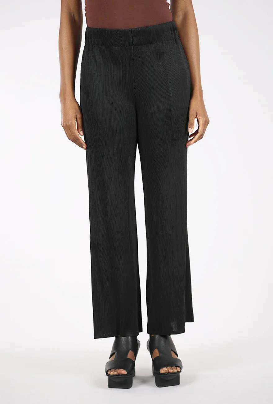 Parisian Pleats Occasion Pants, Black Basic Utility Chill Wear
