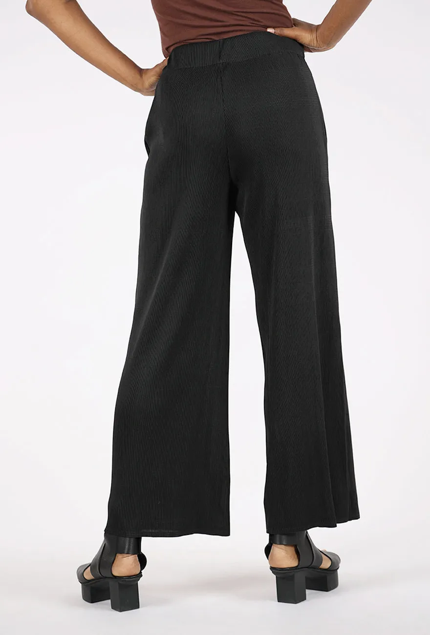 Parisian Pleats Occasion Pants, Black Premium Material