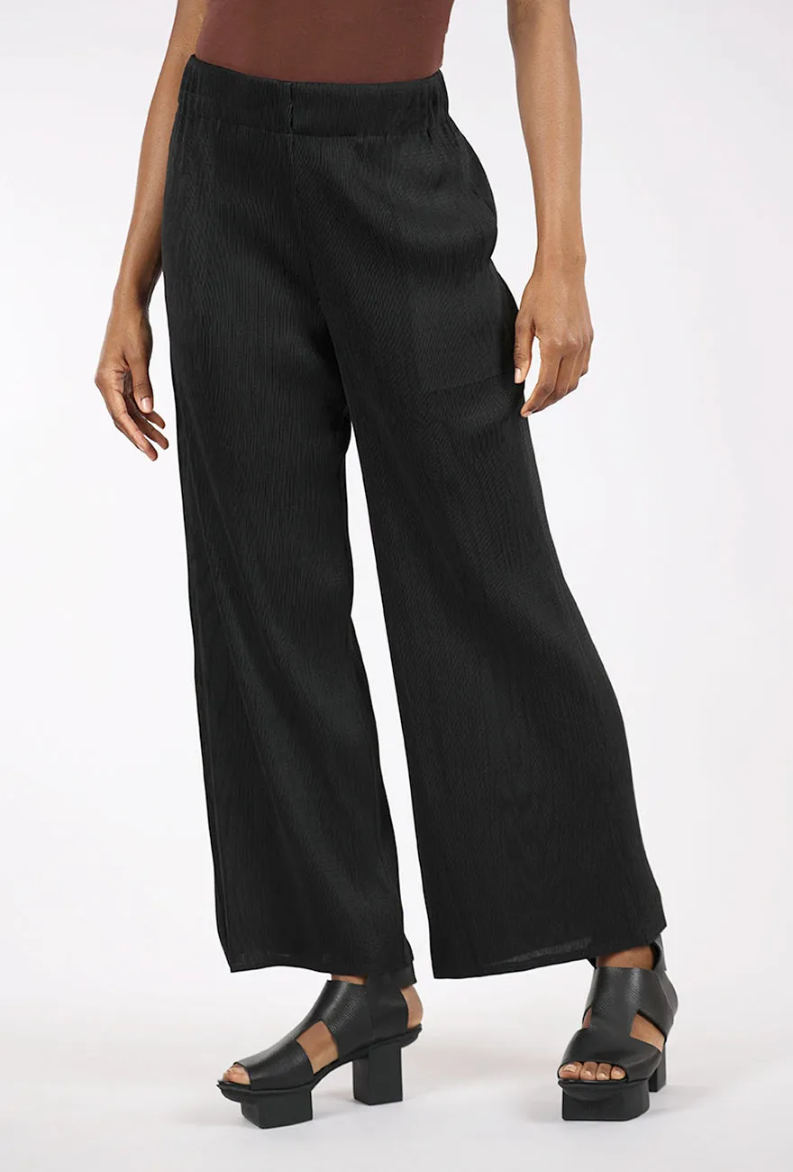 Parisian Pleats Occasion Pants, Black Premium Material