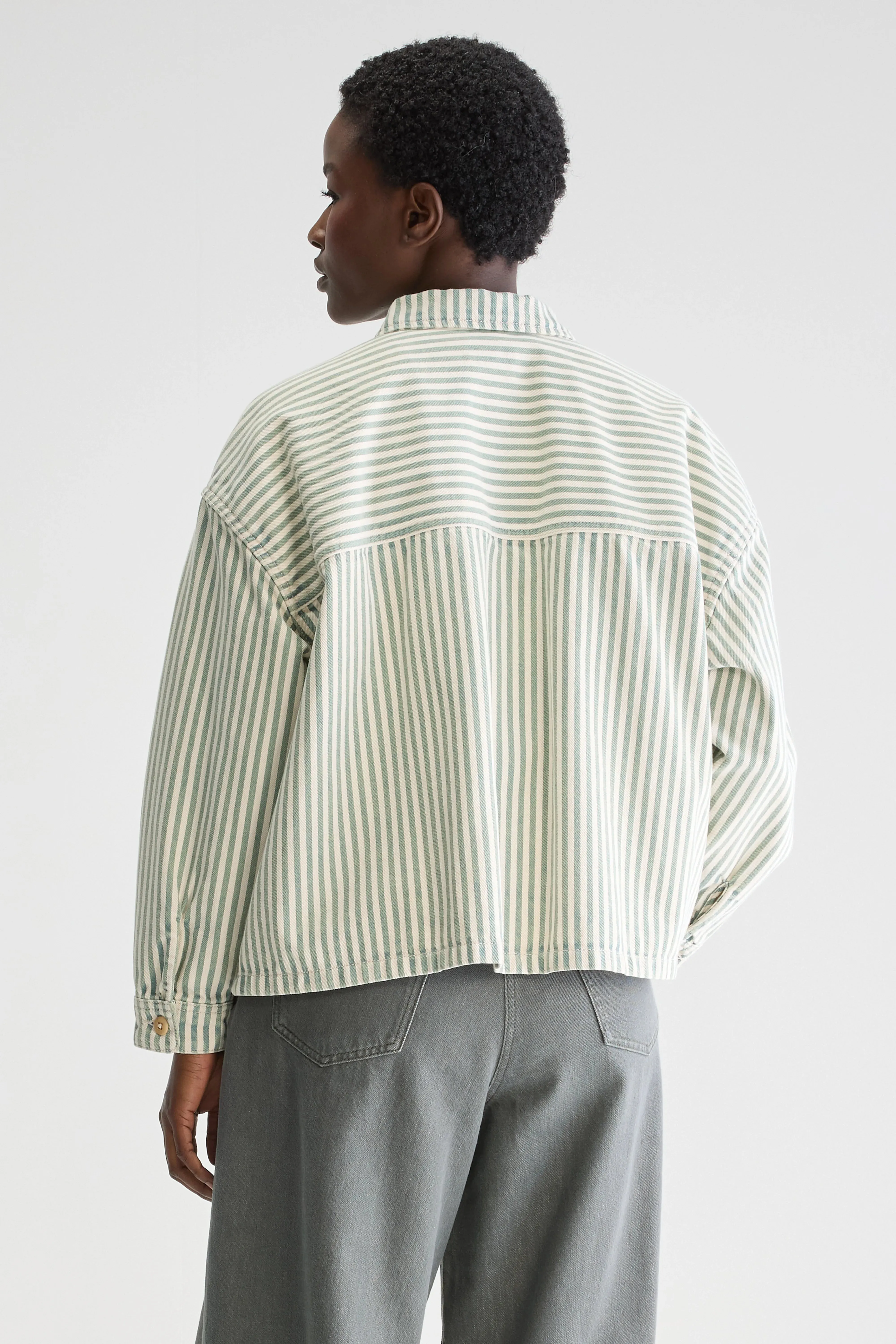 Parrish striped overshirt (251 / W / STRIPE A) Clean Lines