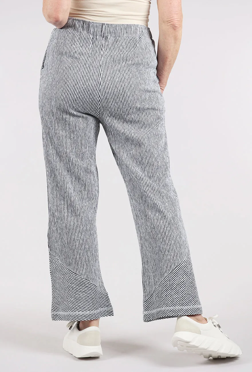 Pasadena Veranda Pant, Black Stripe Comfortable Touch
