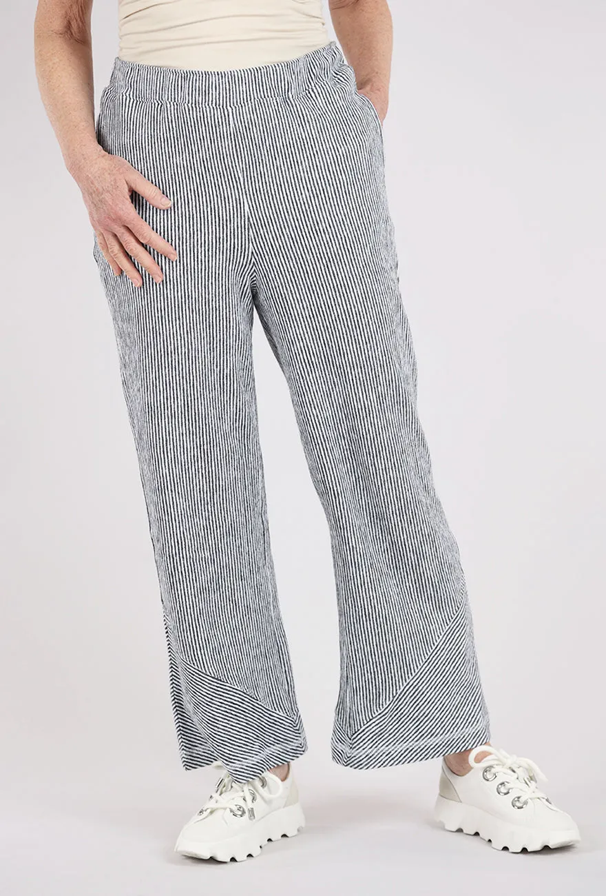Pasadena Veranda Pant, Black Stripe Comfortable Touch