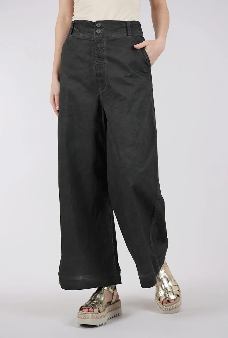Paso Trouser, Cold Black Dye Elegant Waistband