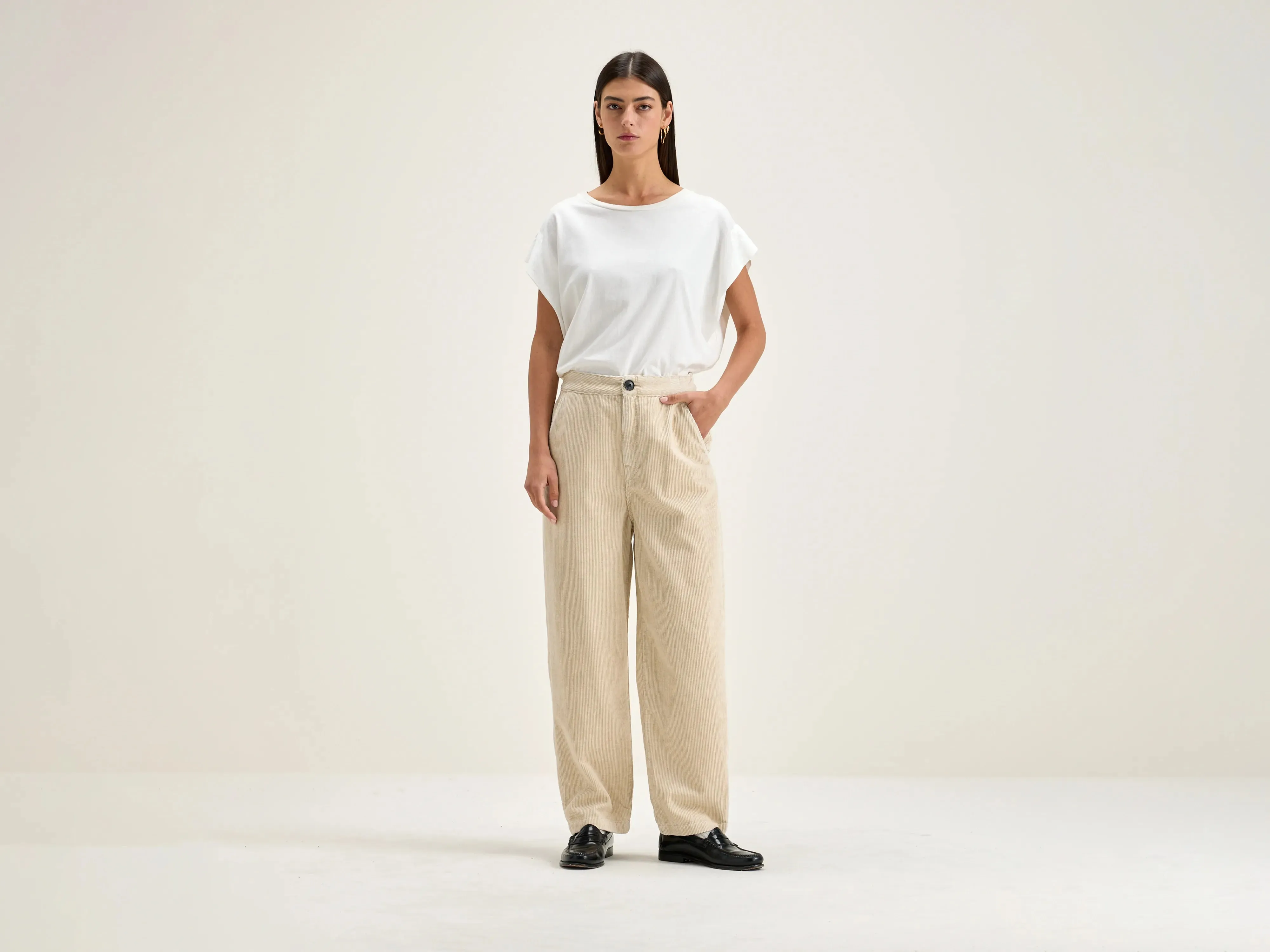 Pasop Pants (251 / W / CALCAIRE) Fashion Stretch