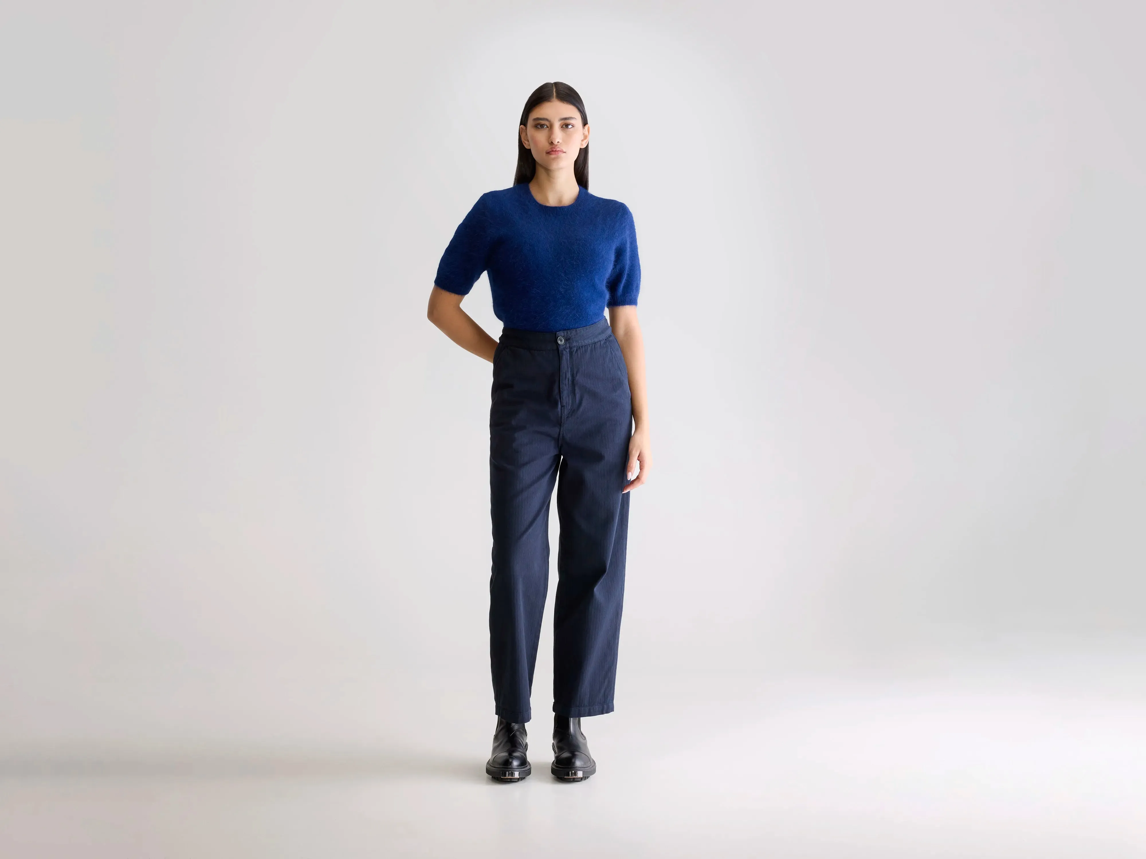 Pasop relaxed trousers (252 / W / NAVY) Smart Look