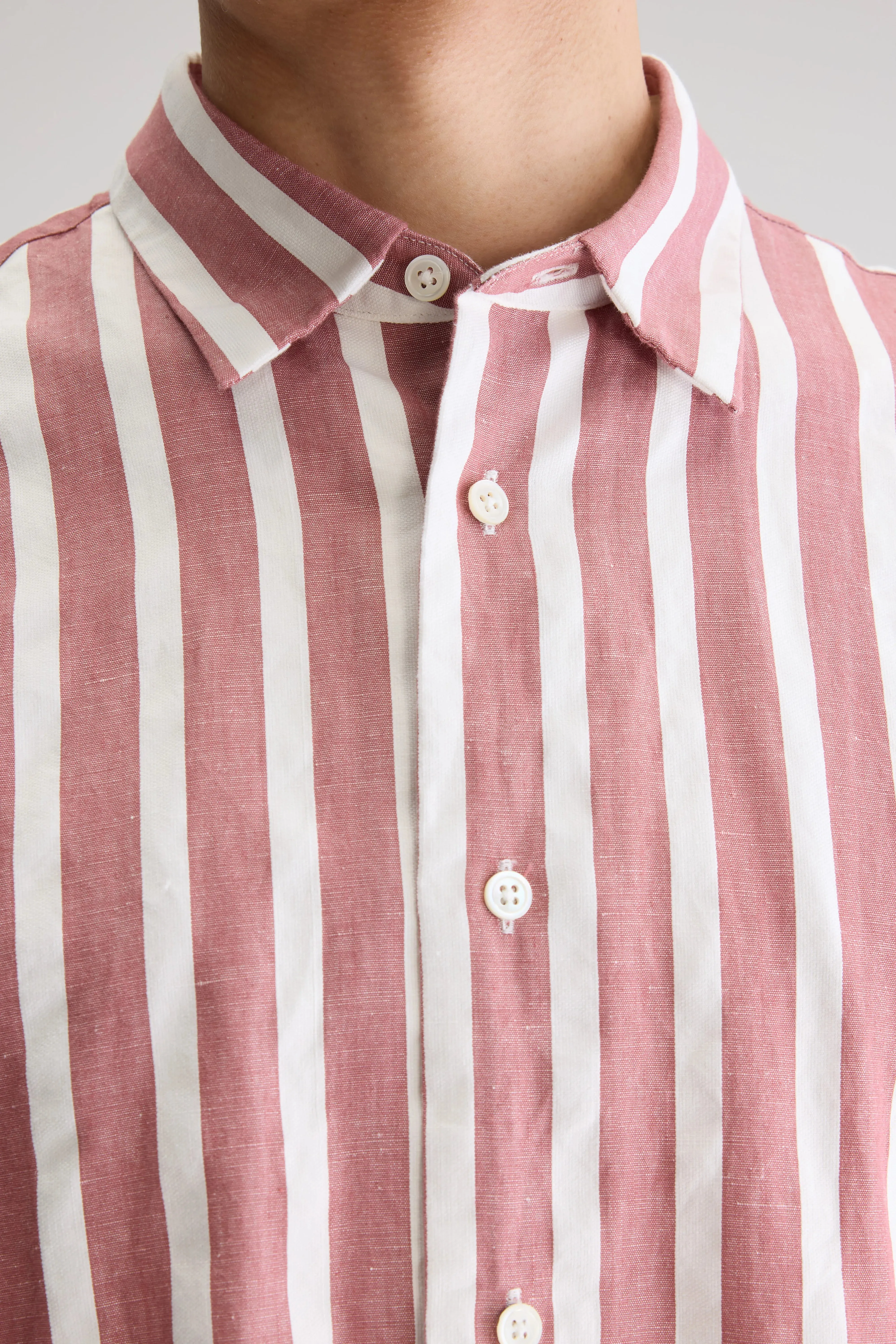 Pastel tone Flip relaxed shirt (251 / M / STRIPE A)