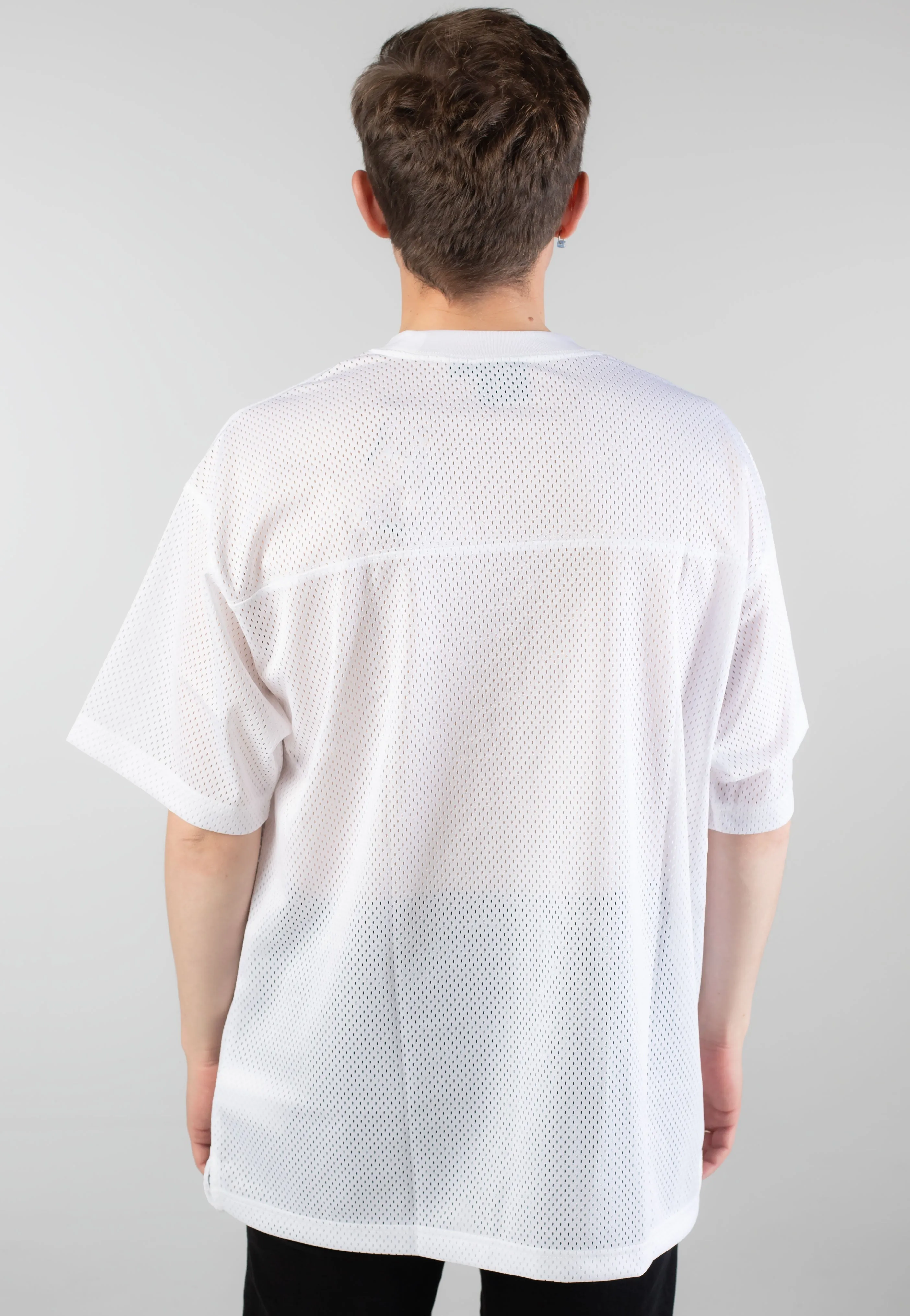 Patchwork Design Vans - Vans Arched Football Jersey White - T-Shirt