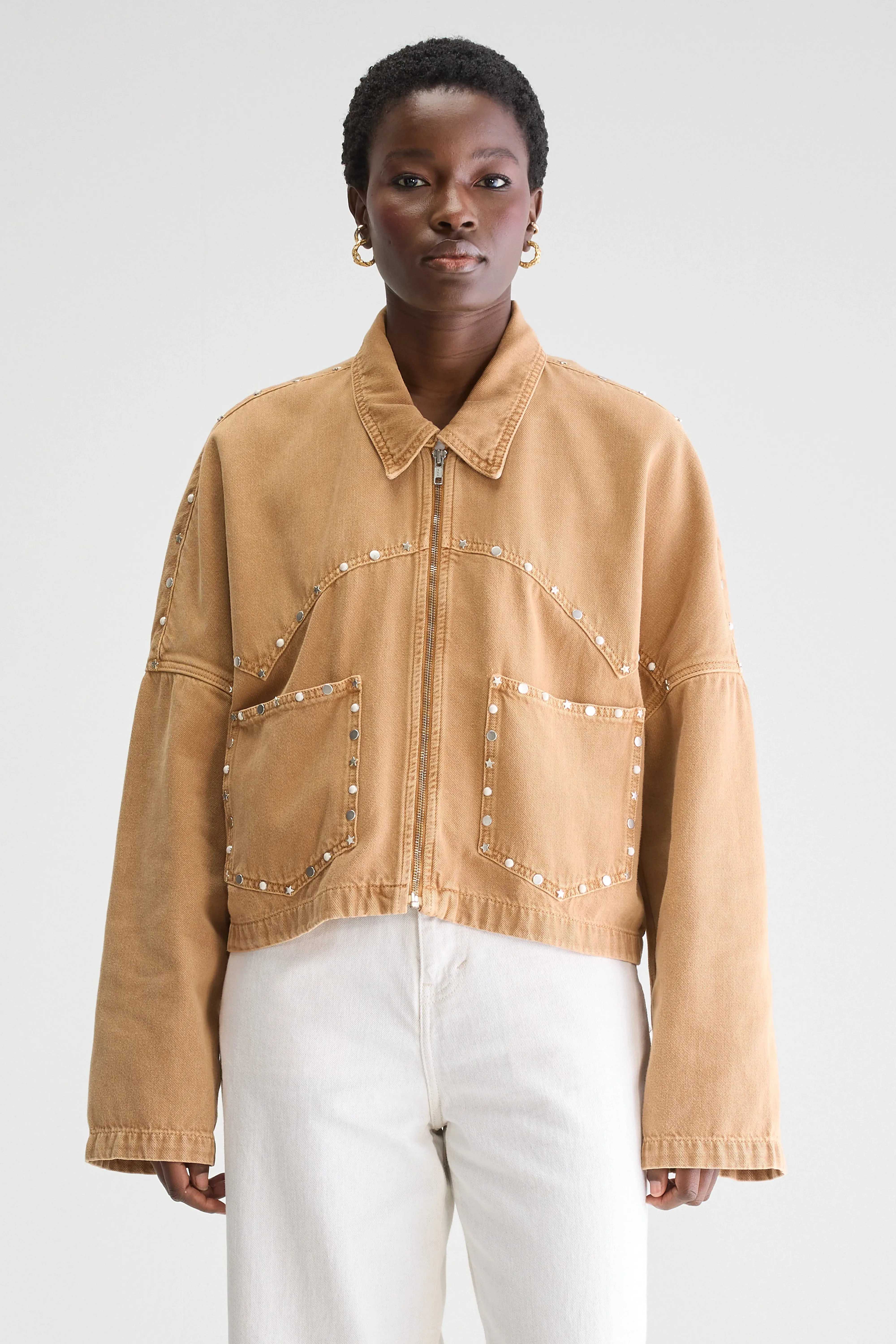 Payla denim jacket (251 / W / WHISKY) Adjustable Cuffs